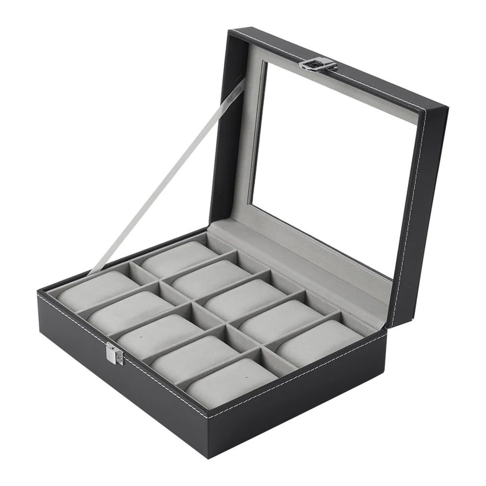 Sheonly High quality Faux Leather Watch Case with 10 Slots - Image 4