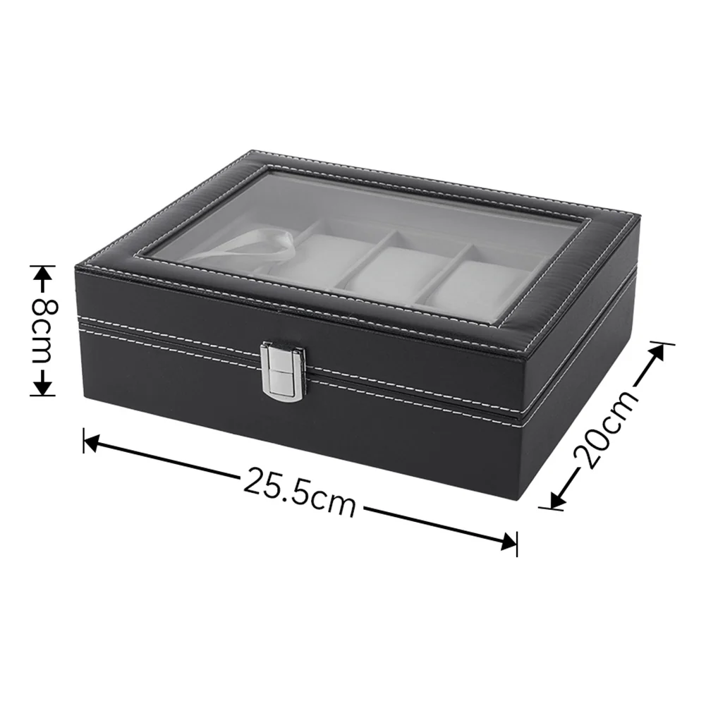 Sheonly High quality Faux Leather Watch Case with 10 Slots - Image 8