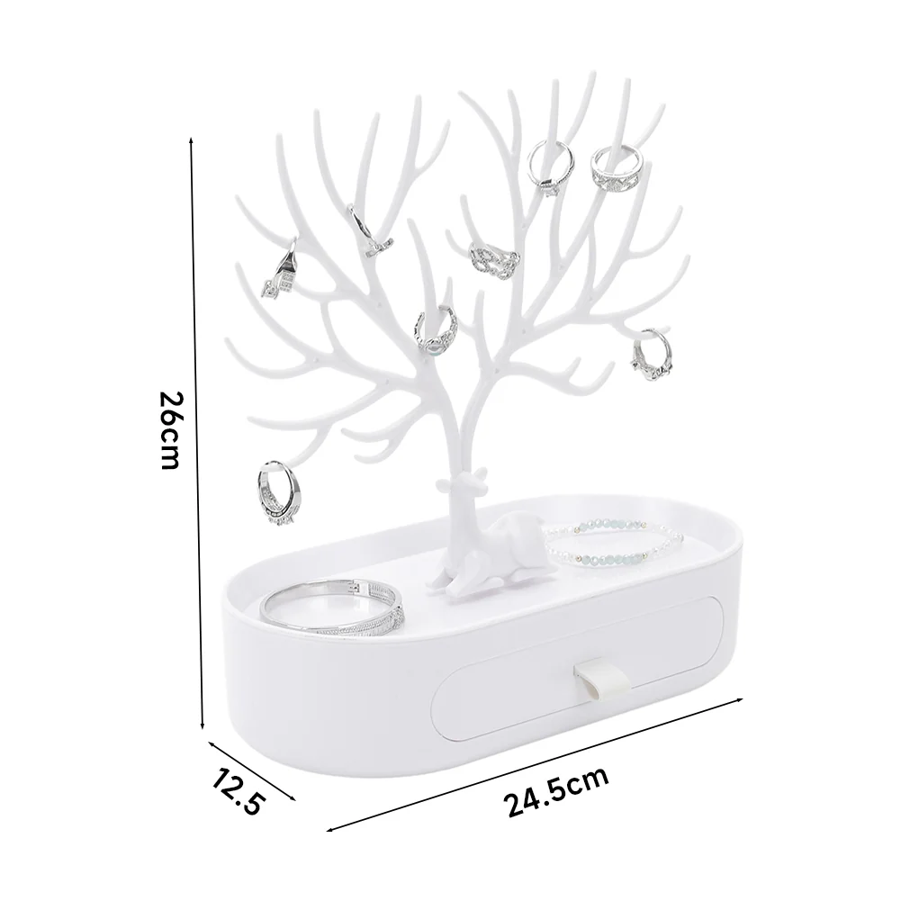 Sheonly Plastic Antlers Tree Jewelry Organizer Stand - Image 9