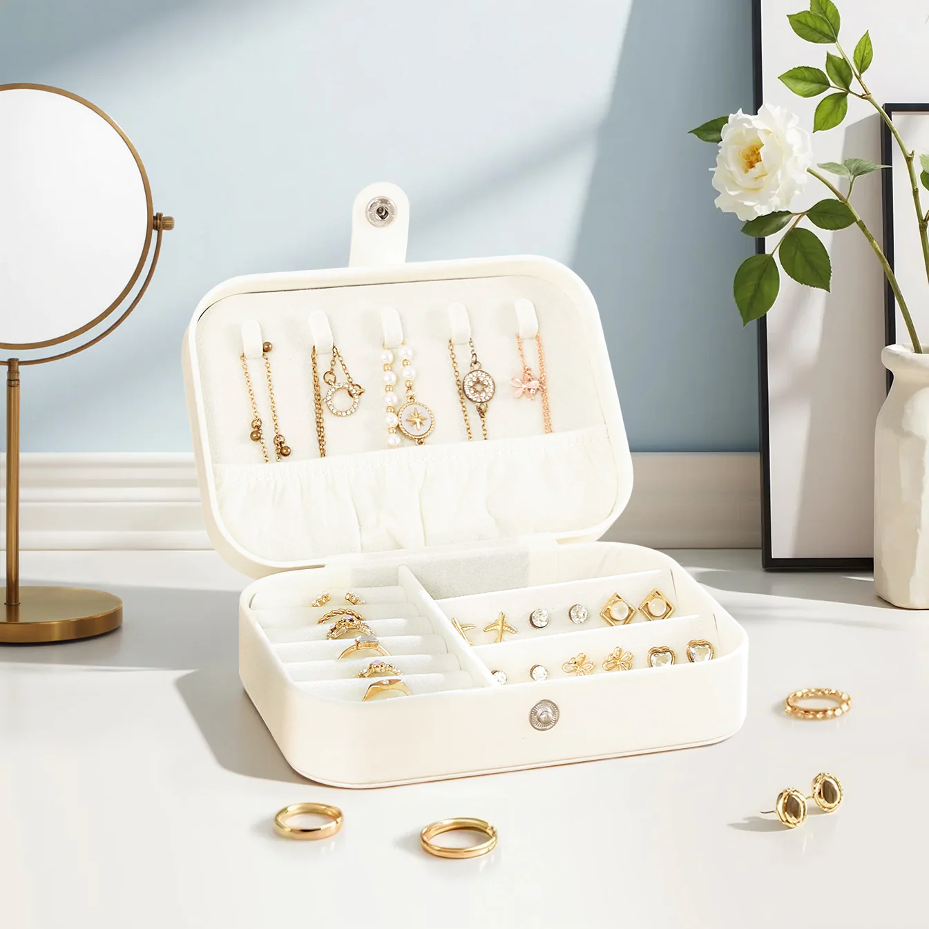 Sheonly Portable PU Leather Jewellery Box - Image 2