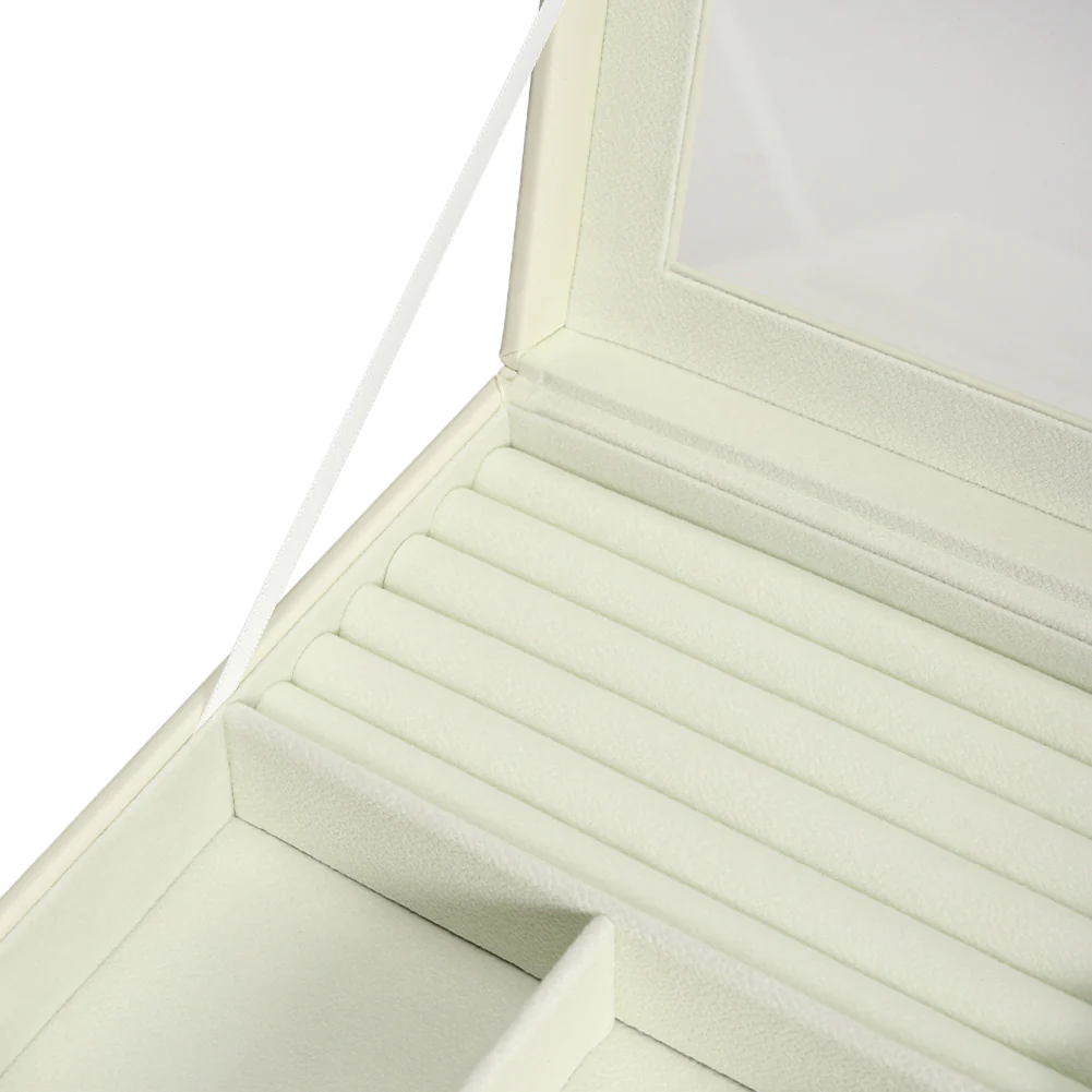 Sheonly PU Leather 3-Tier Jewellery Box Organizer with Drawers - Image 6
