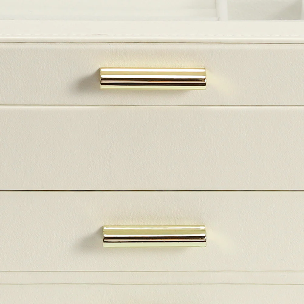 Sheonly PU Leather 3-Tier Jewellery Box Organizer with Drawers - Image 7