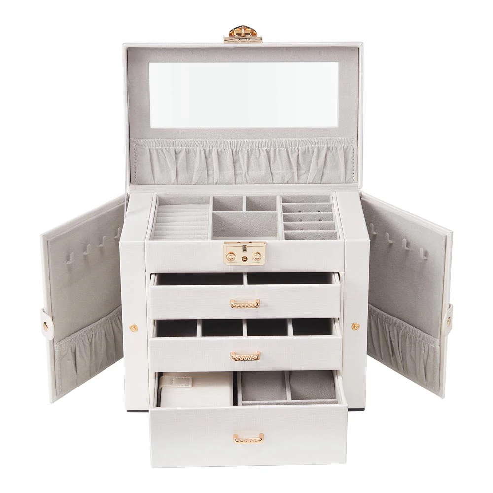 Sheonly Velvet Lined Jewellery Storage Box with Lock - Image 6