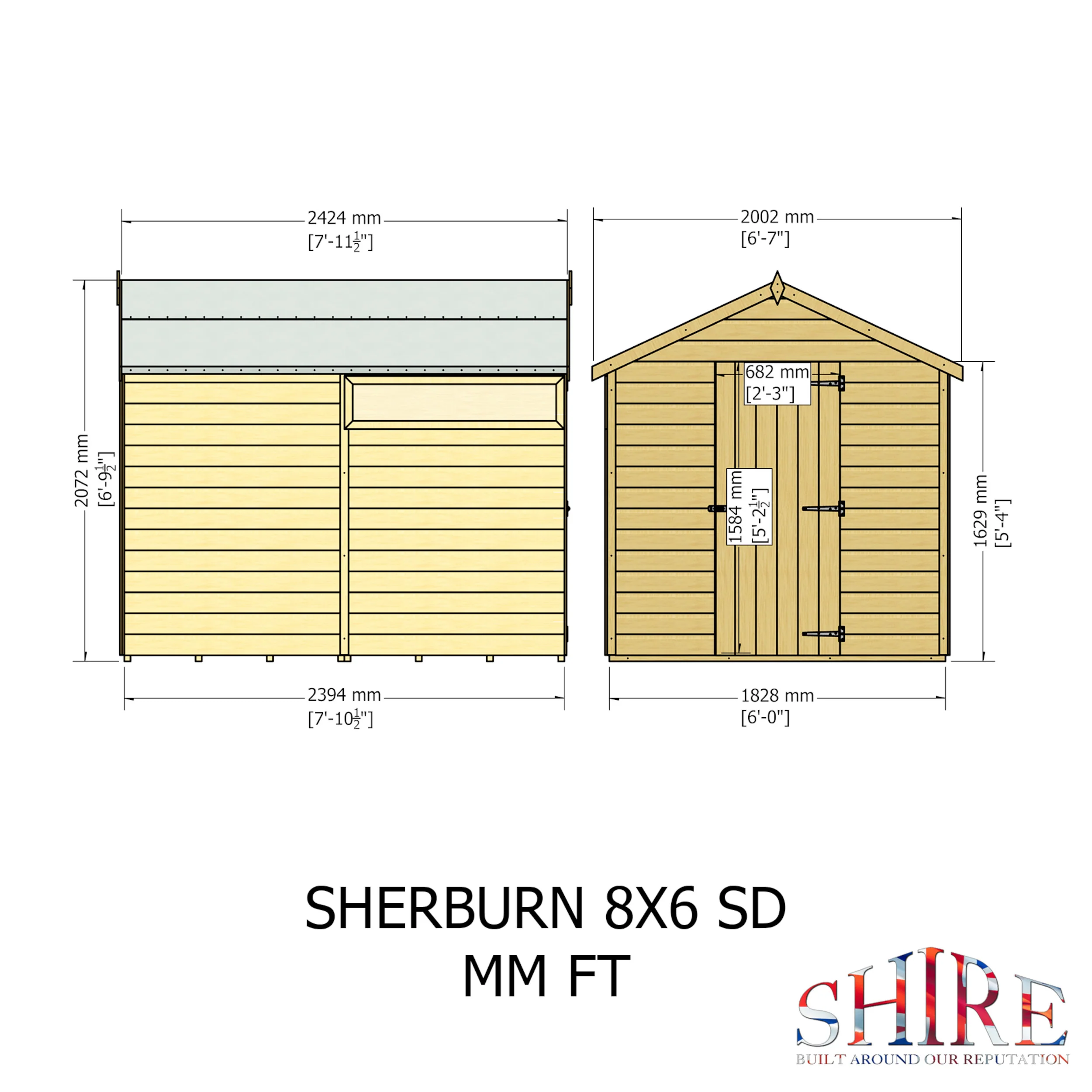 Sherburn 8 X 6 Shiplap Shed - Image 6
