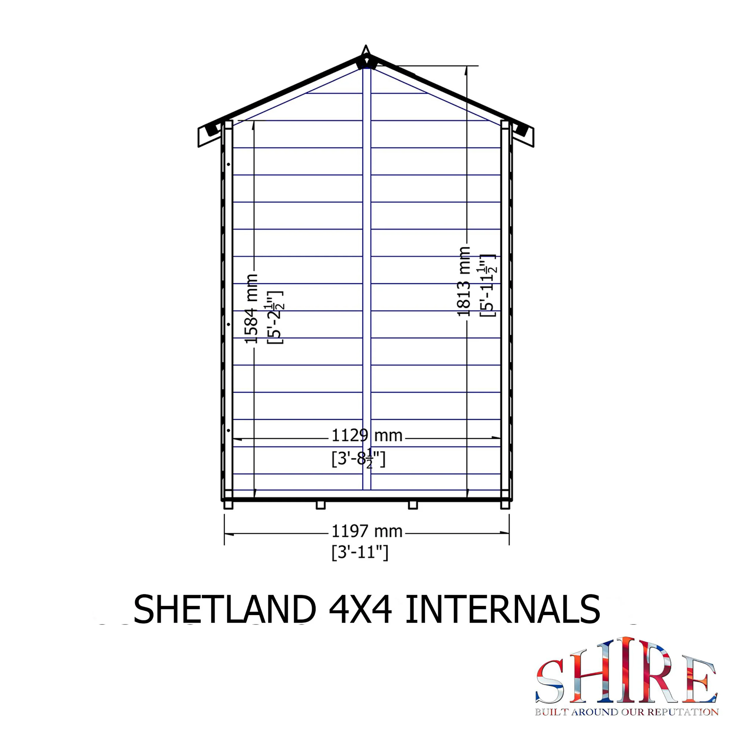 Shetland 4 X 4 Shiplap Apex - Image 10
