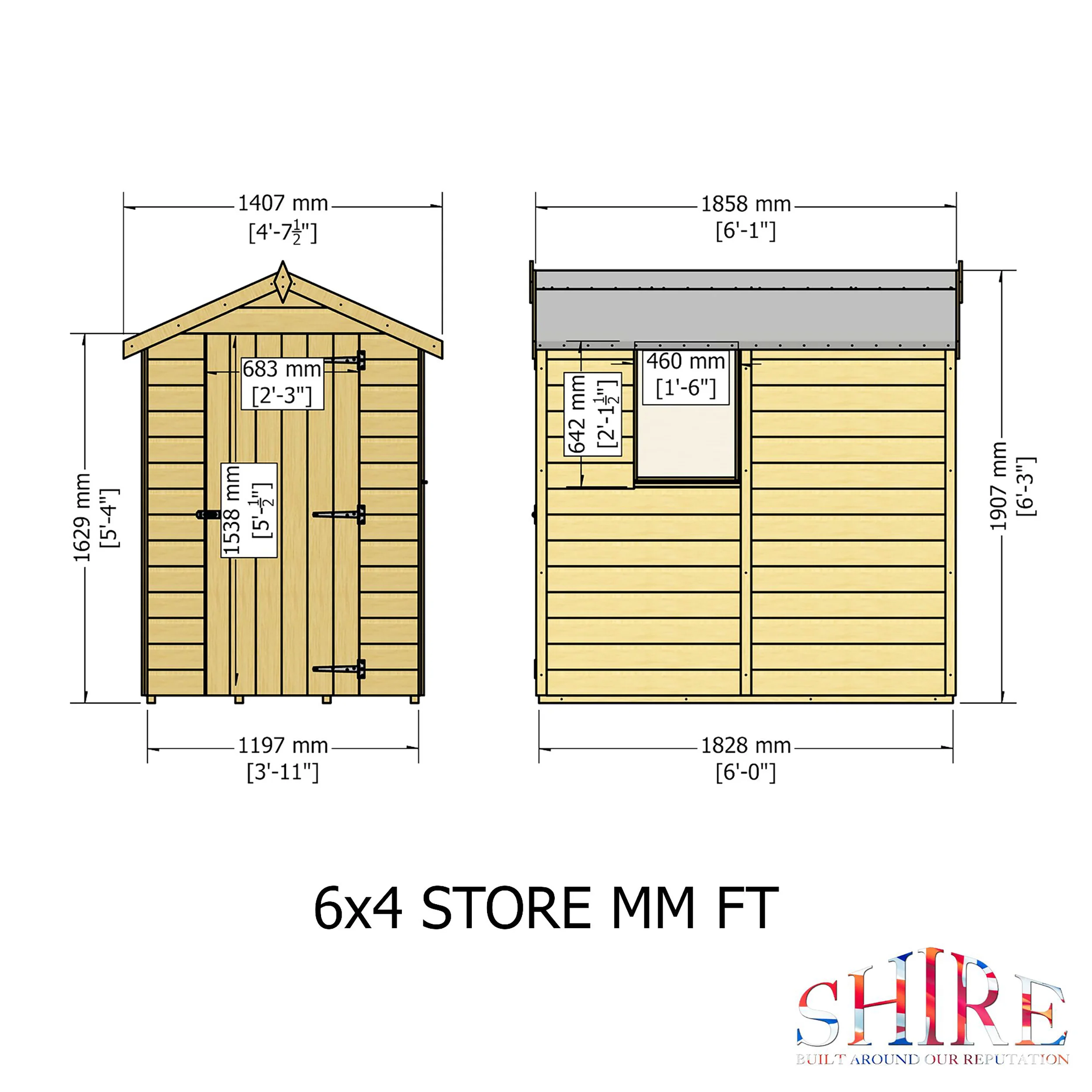 Shetland 6 X 4 Apex Shed - Image 10