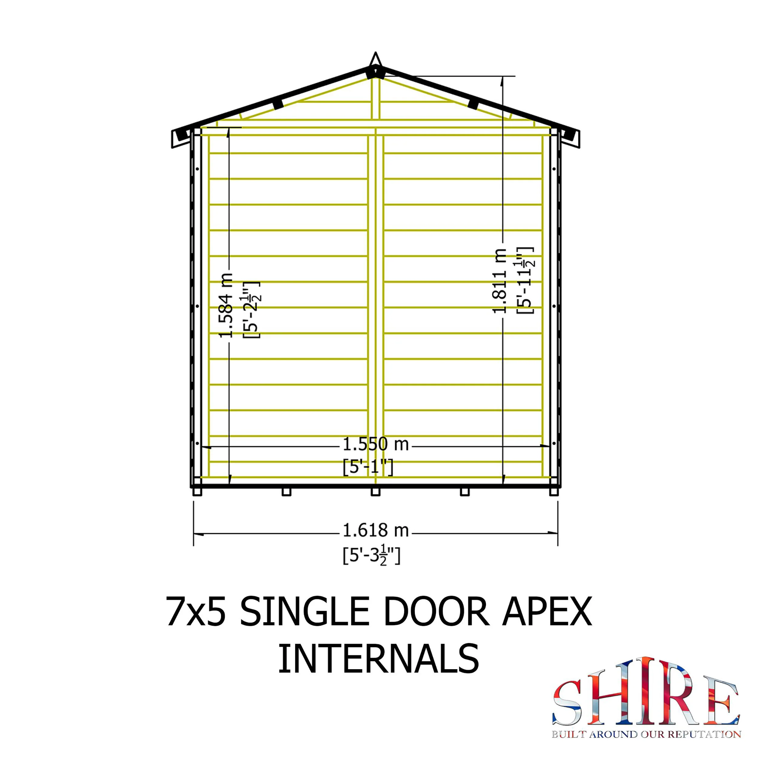 Shiplap 7 X 5 Apex Shed - Image 10