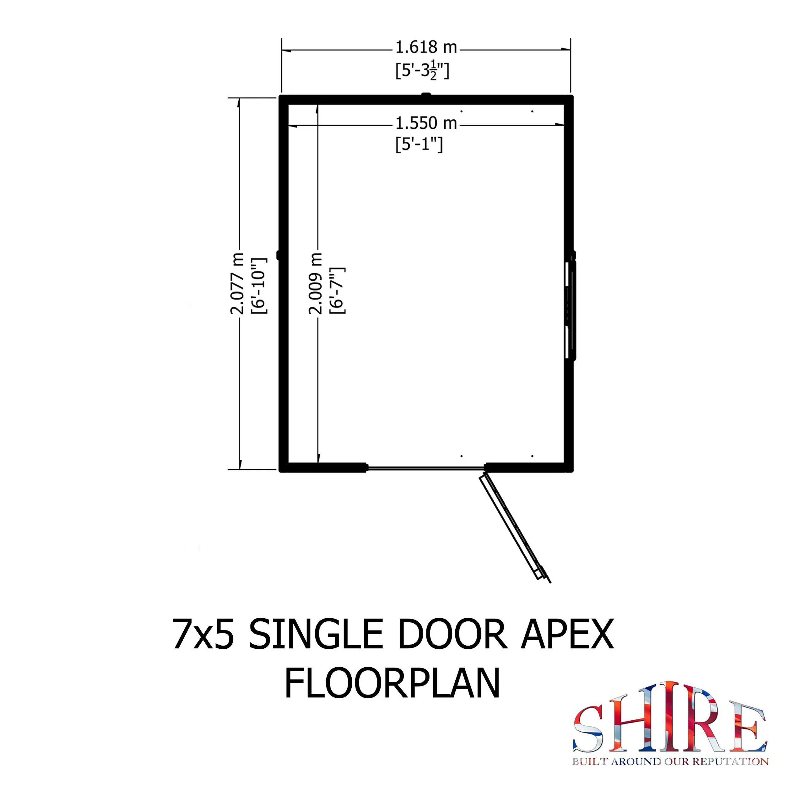 Shiplap 7 X 5 Apex Shed - Image 11
