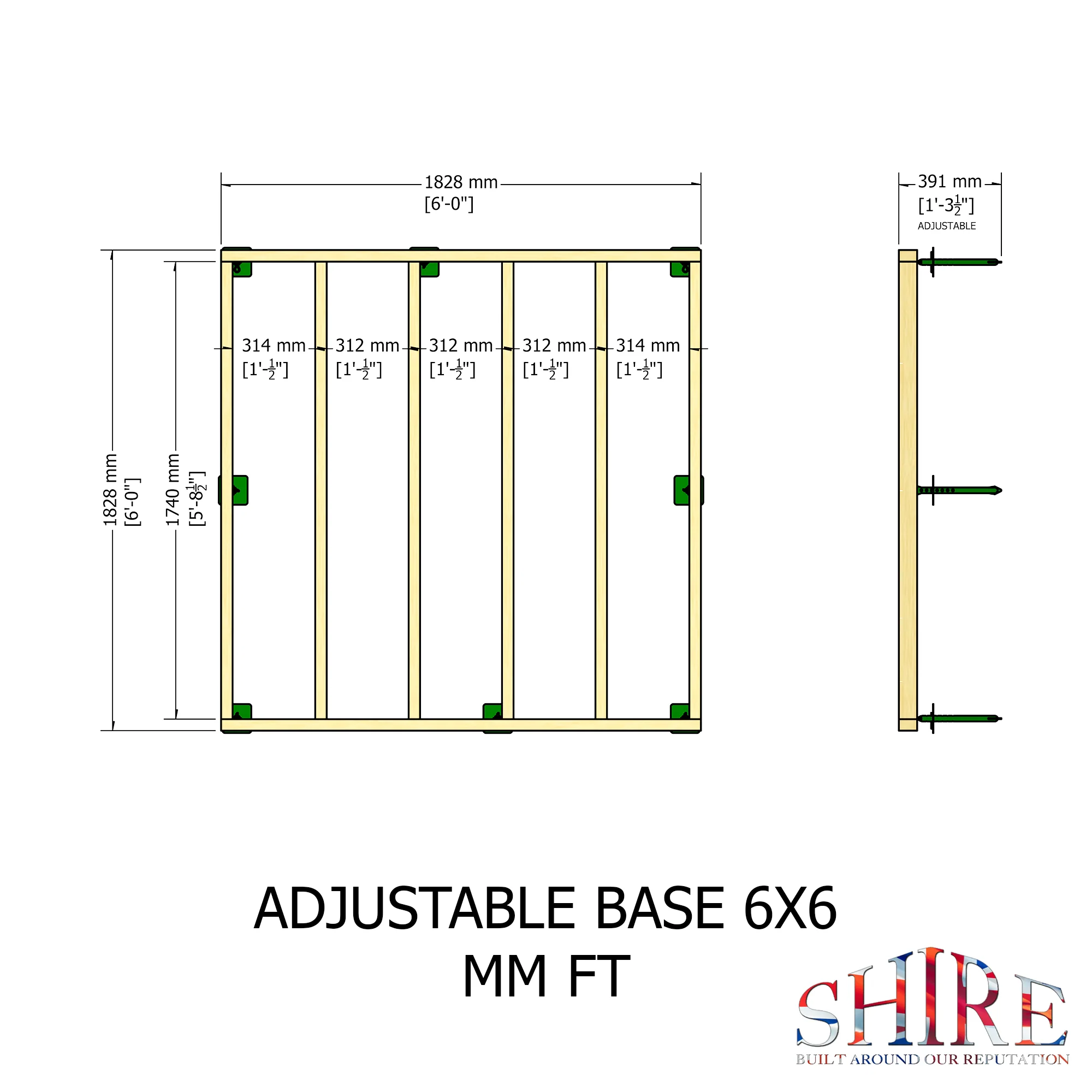 Shire 6 Ft X 6 Ft Base Kit - Image 3