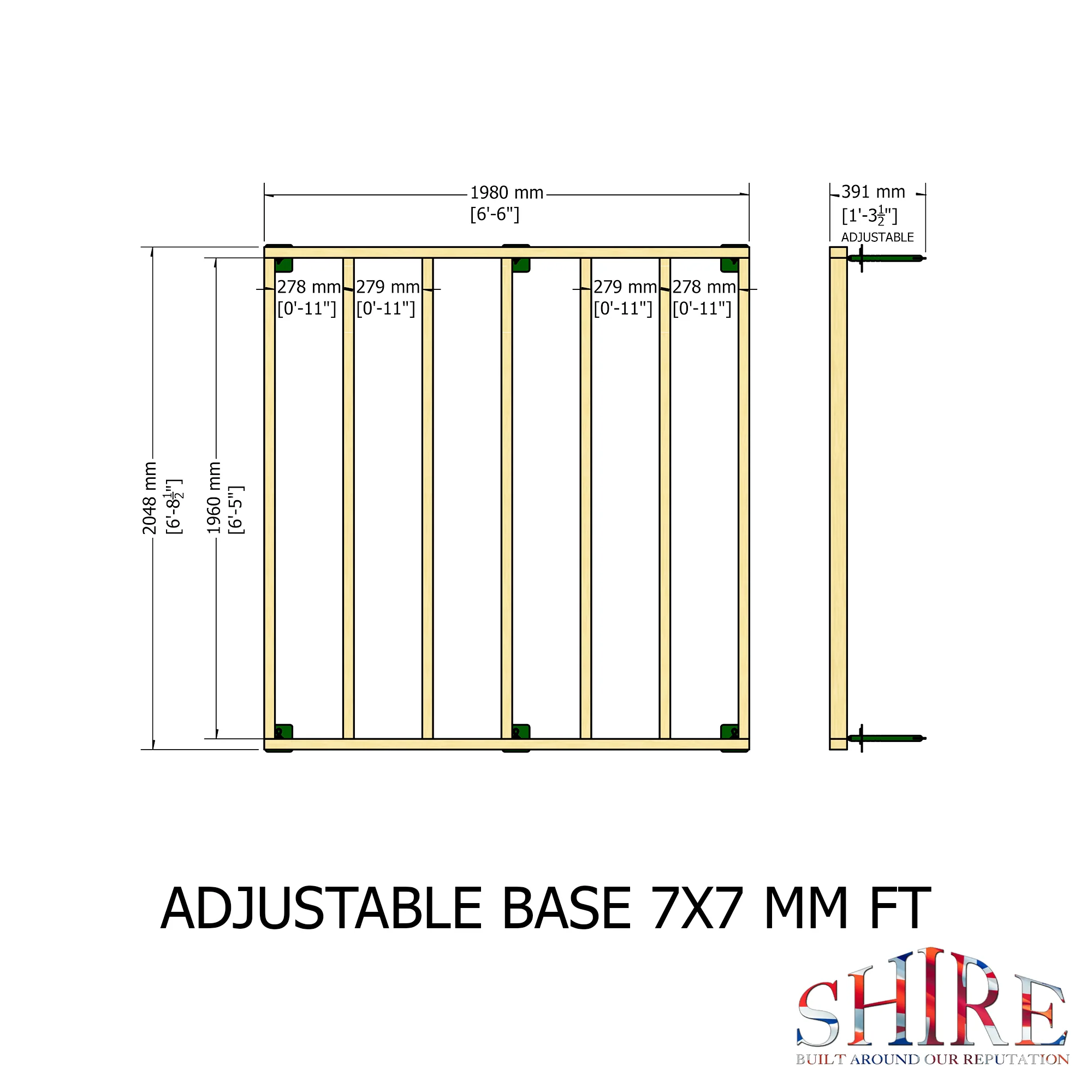 Shire 7 Ft X 7 Ft Base Kit - Image 5