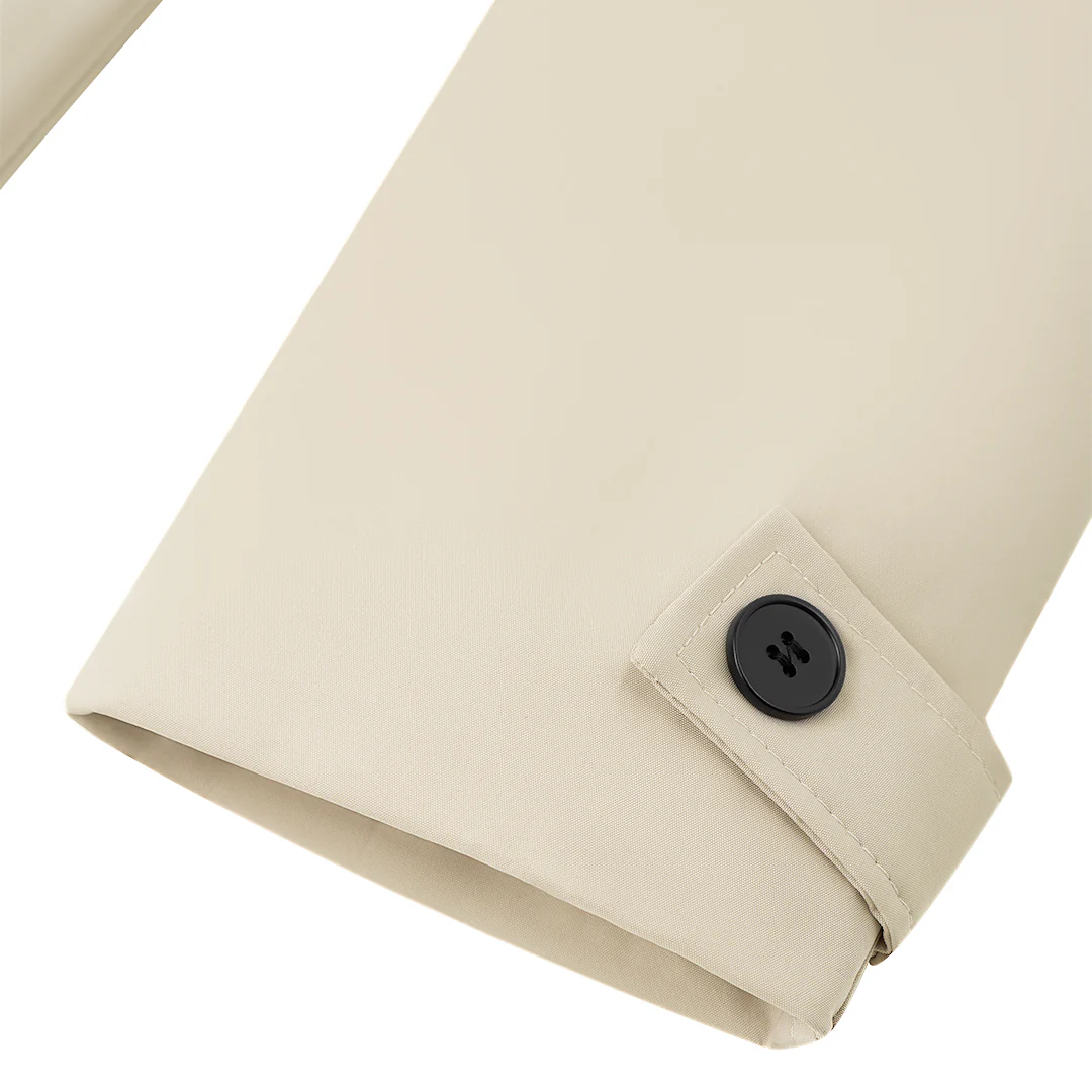 Short Double-Breasted Khaki Jacket - Image 6