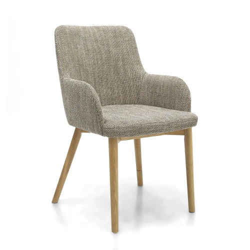 Sidcup Tweed Oatmeal Dining Chair - Set Of 2