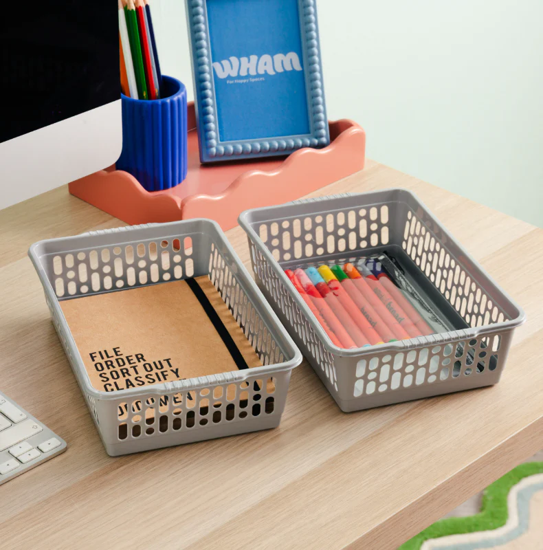 Single Small Handy Basket Grey - Image 4