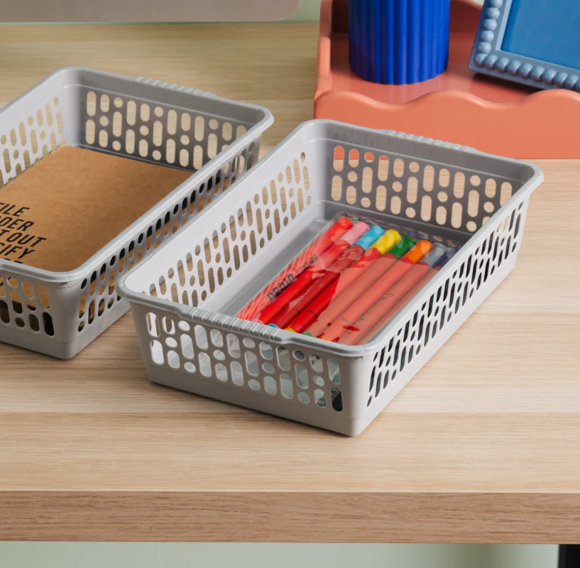 Single Small Handy Basket Grey - Image 5