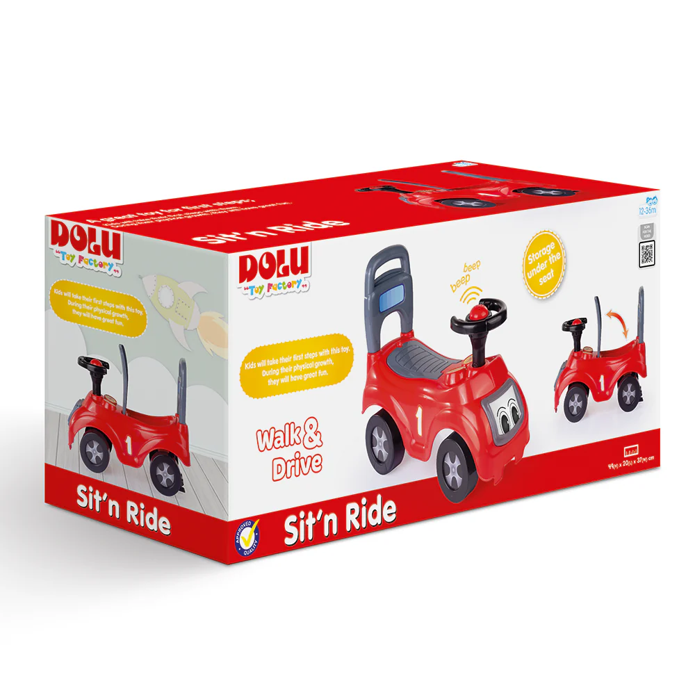 Sit 'n' Ride Car - Red - Image 2