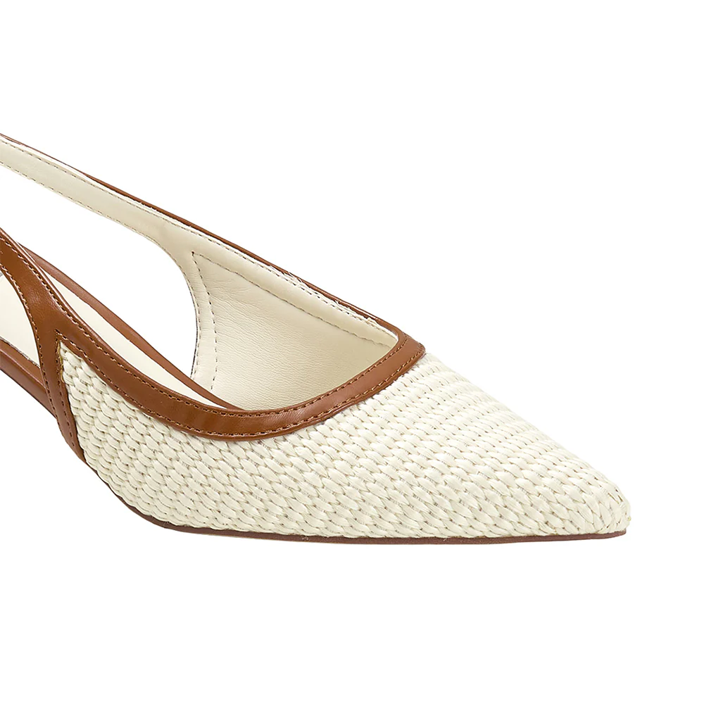 Slingback Pointed Closed Toe Heels Pumps Sandals - Image 7