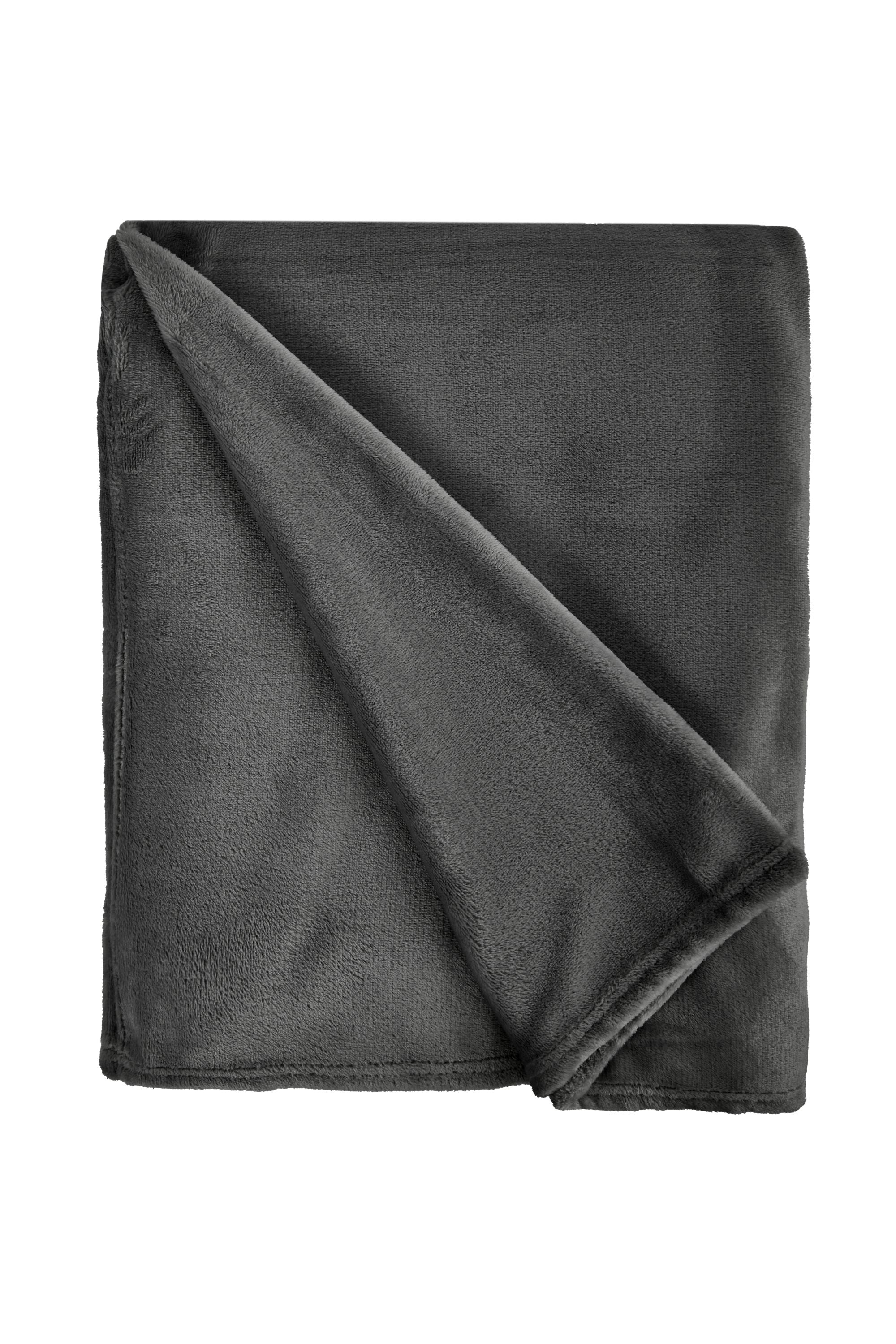 Snug Flannel Fleece Blanket ? Super Soft Throw in Charcoal - Image 2