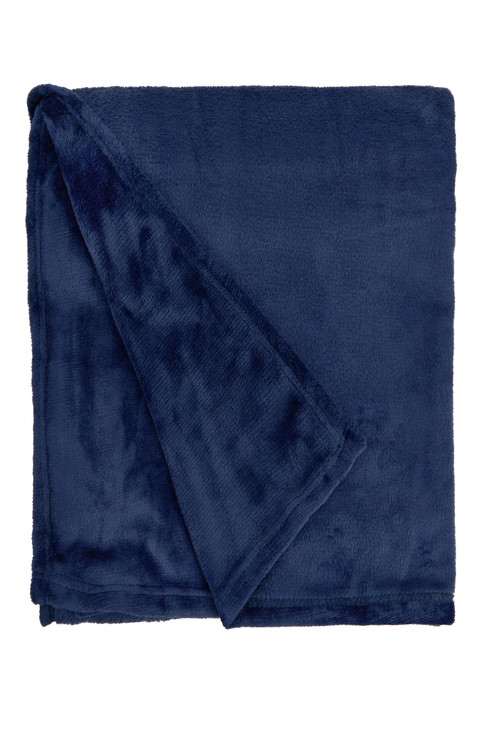 Snug Flannel Fleece Blanket ? Super Soft Throw in Navy - Image 2