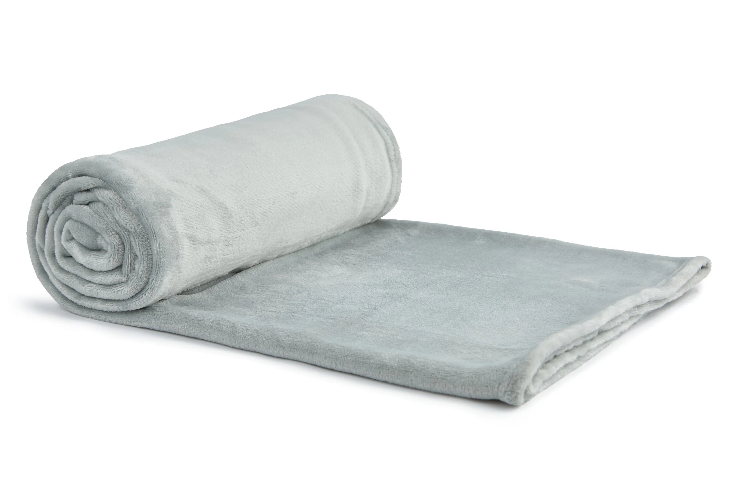 Snug Flannel Fleece Blanket ? Super Soft Throw in Silver