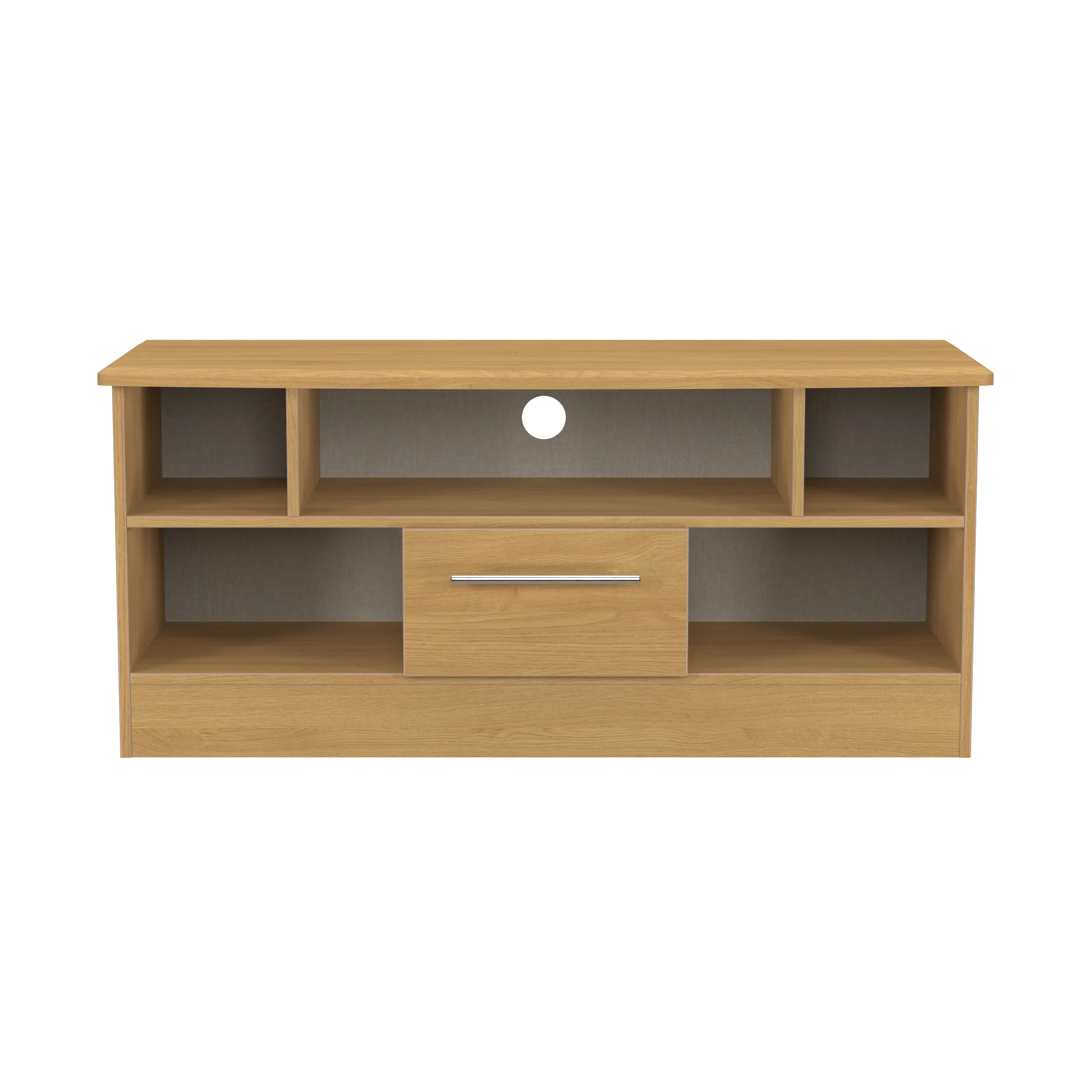Sofia Ready Assembled 1 Drawer TV & Media Unit in Modern Oak - Image 2