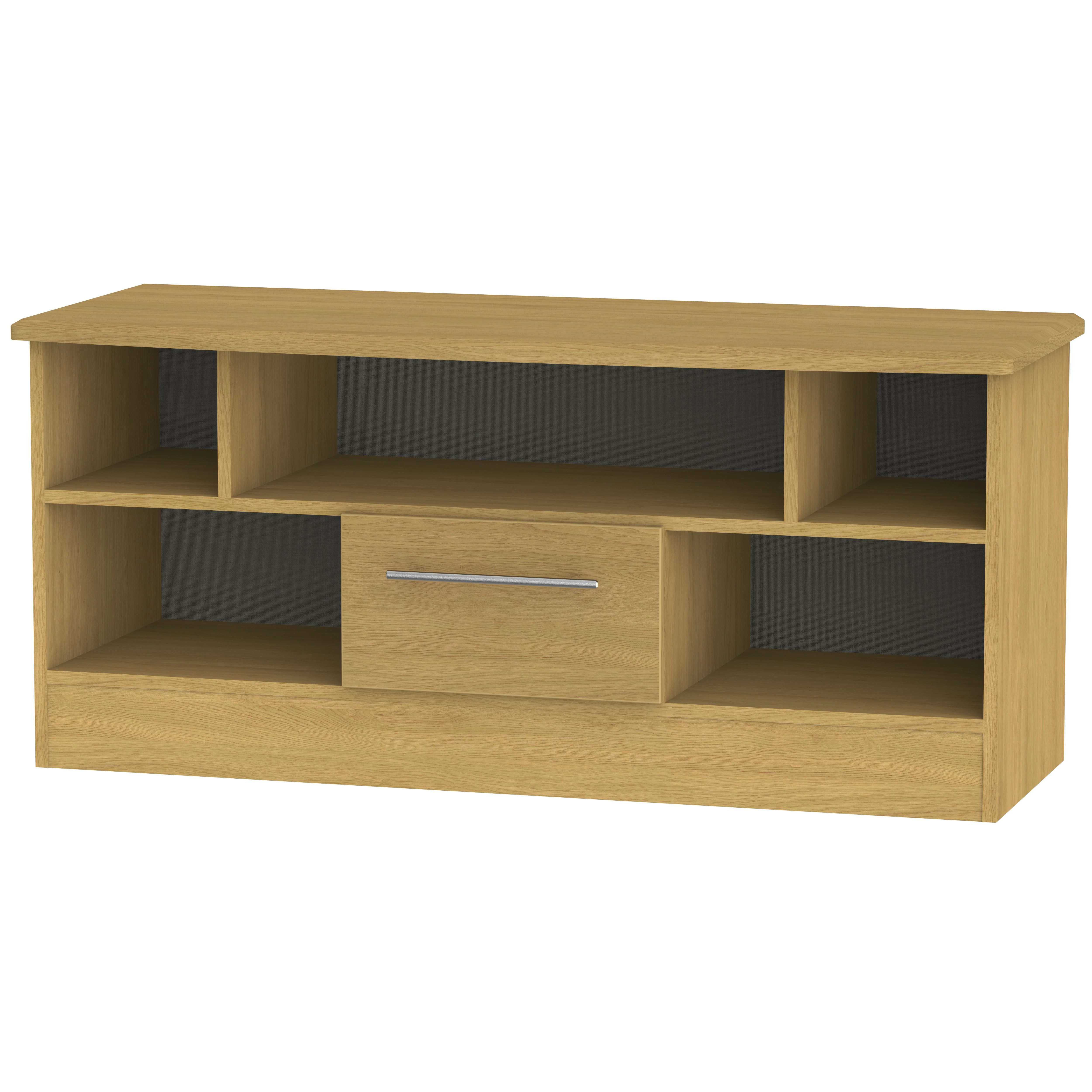 Sofia Ready Assembled 1 Drawer TV & Media Unit in Modern Oak - Image 7