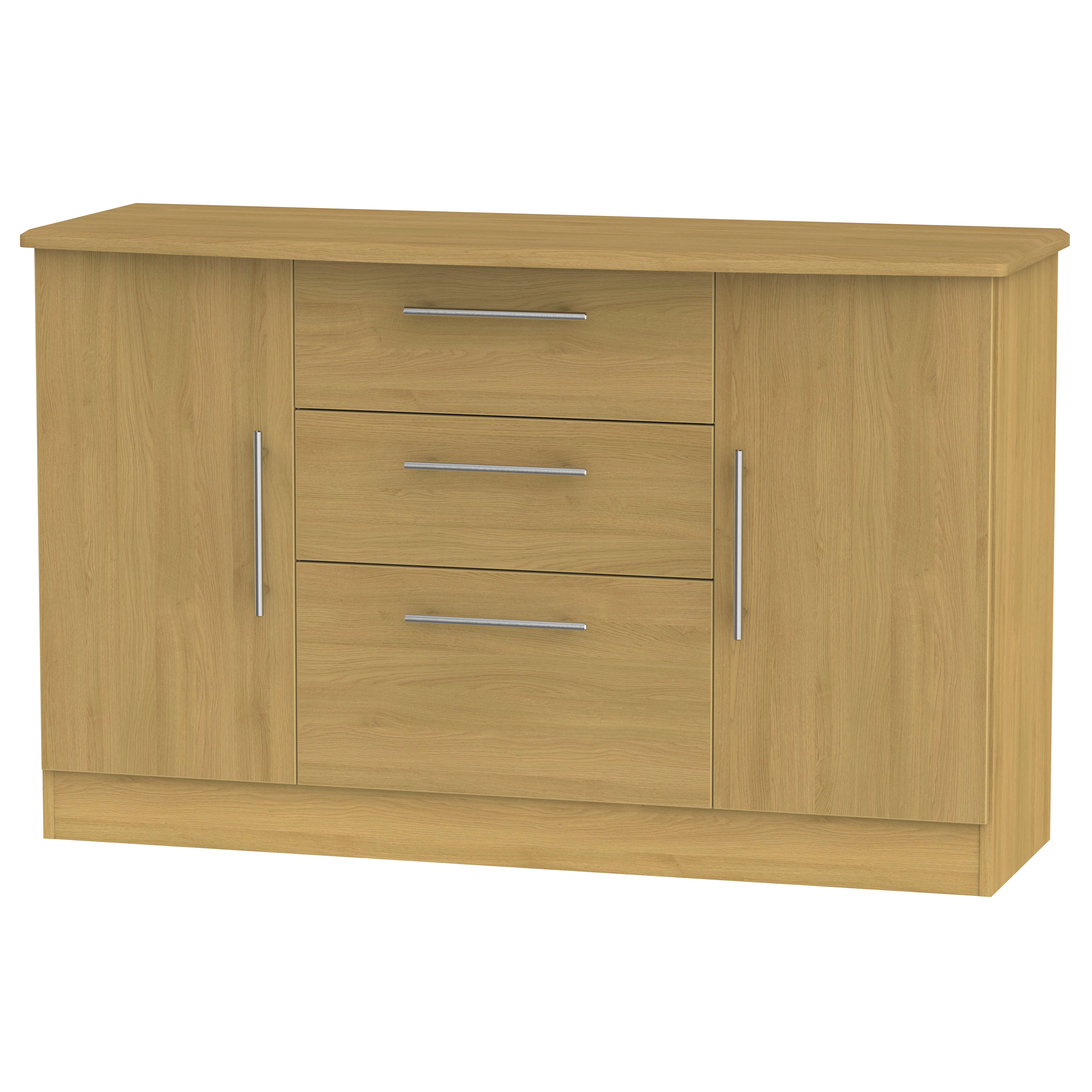 Sofia Ready Assembled 2 Door 3 Drawer Sideboard in Modern Oak - Image 8