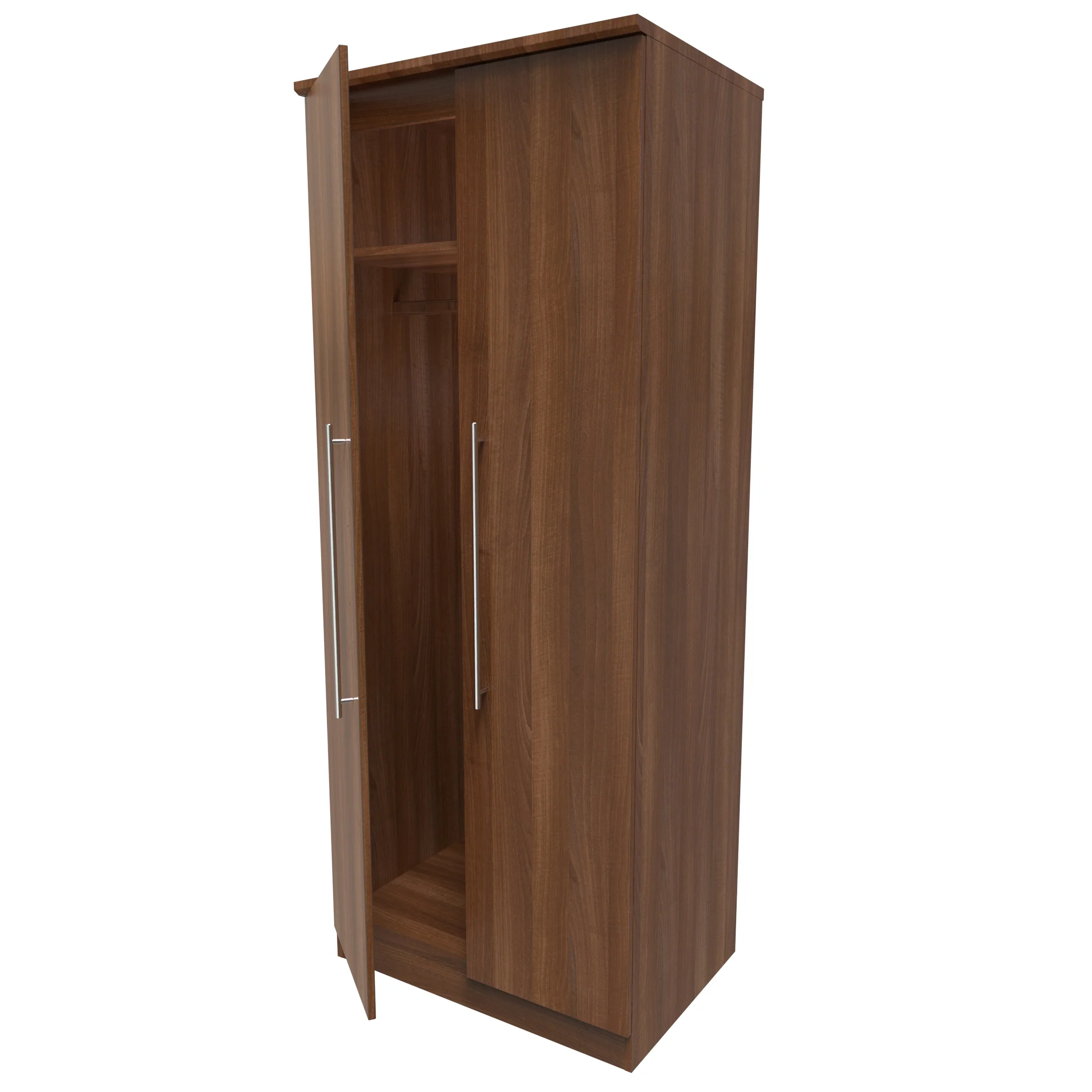 Sofia Ready Assembled 2 Door Wardrobe in Noche Walnut - Image 5