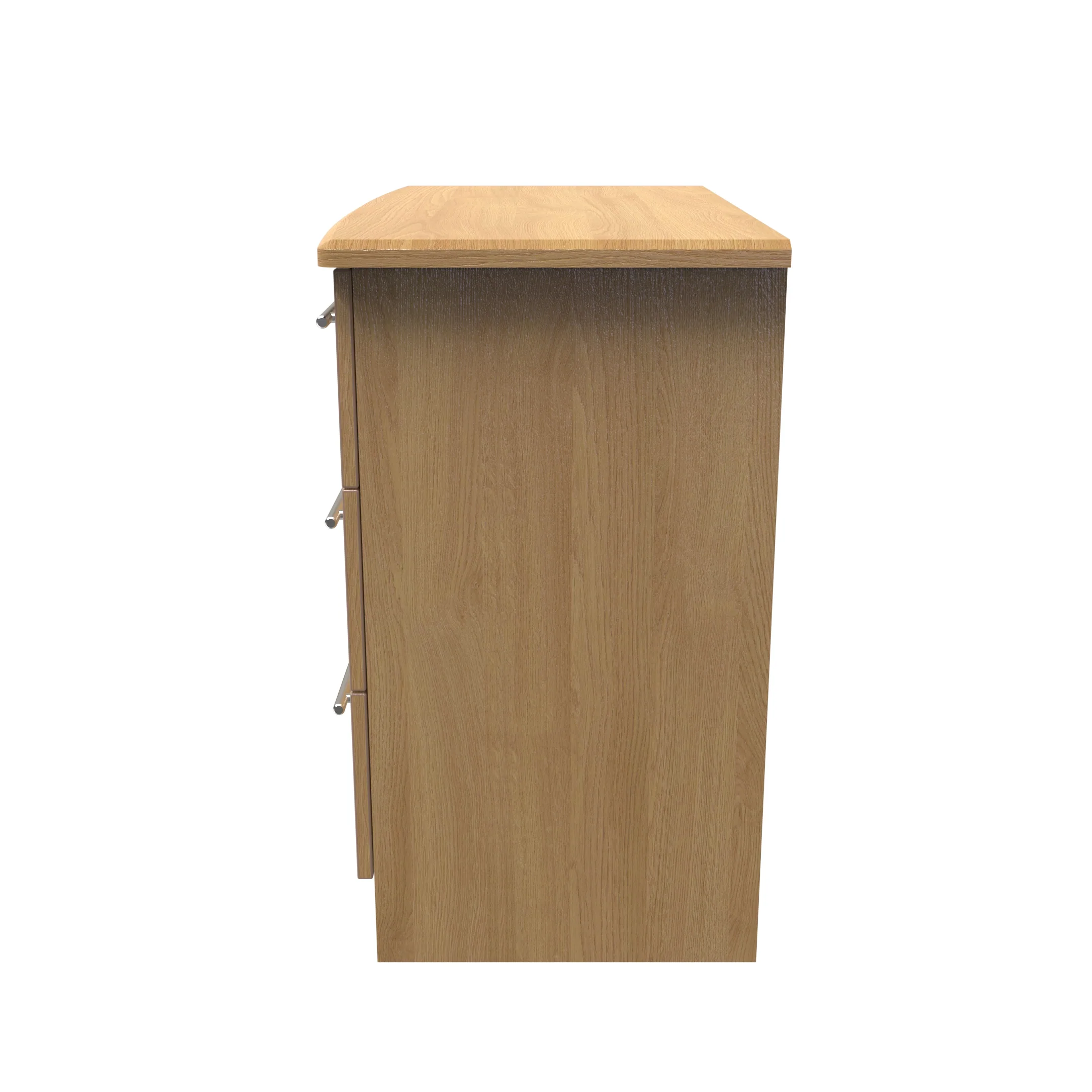 Sofia Ready Assembled 3 Drawer Chest in Modern Oak - Image 2