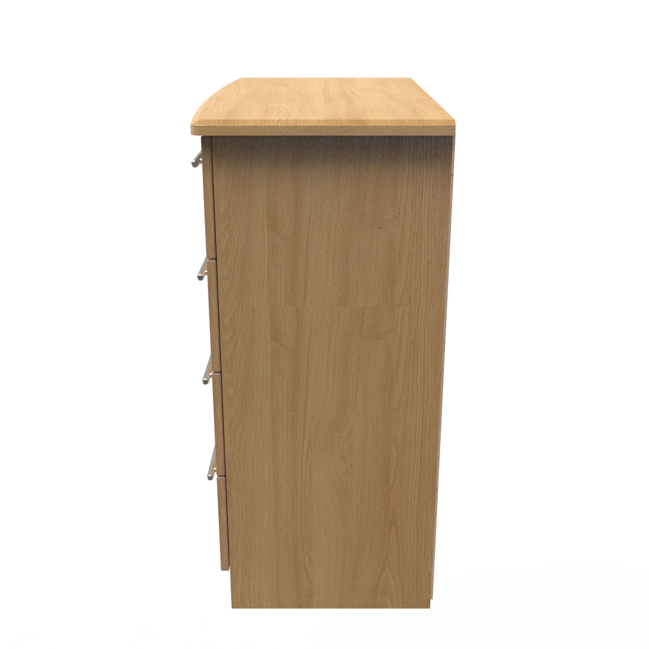 Sofia Ready Assembled 4 Drawer Chest in Modern Oak - Image 2