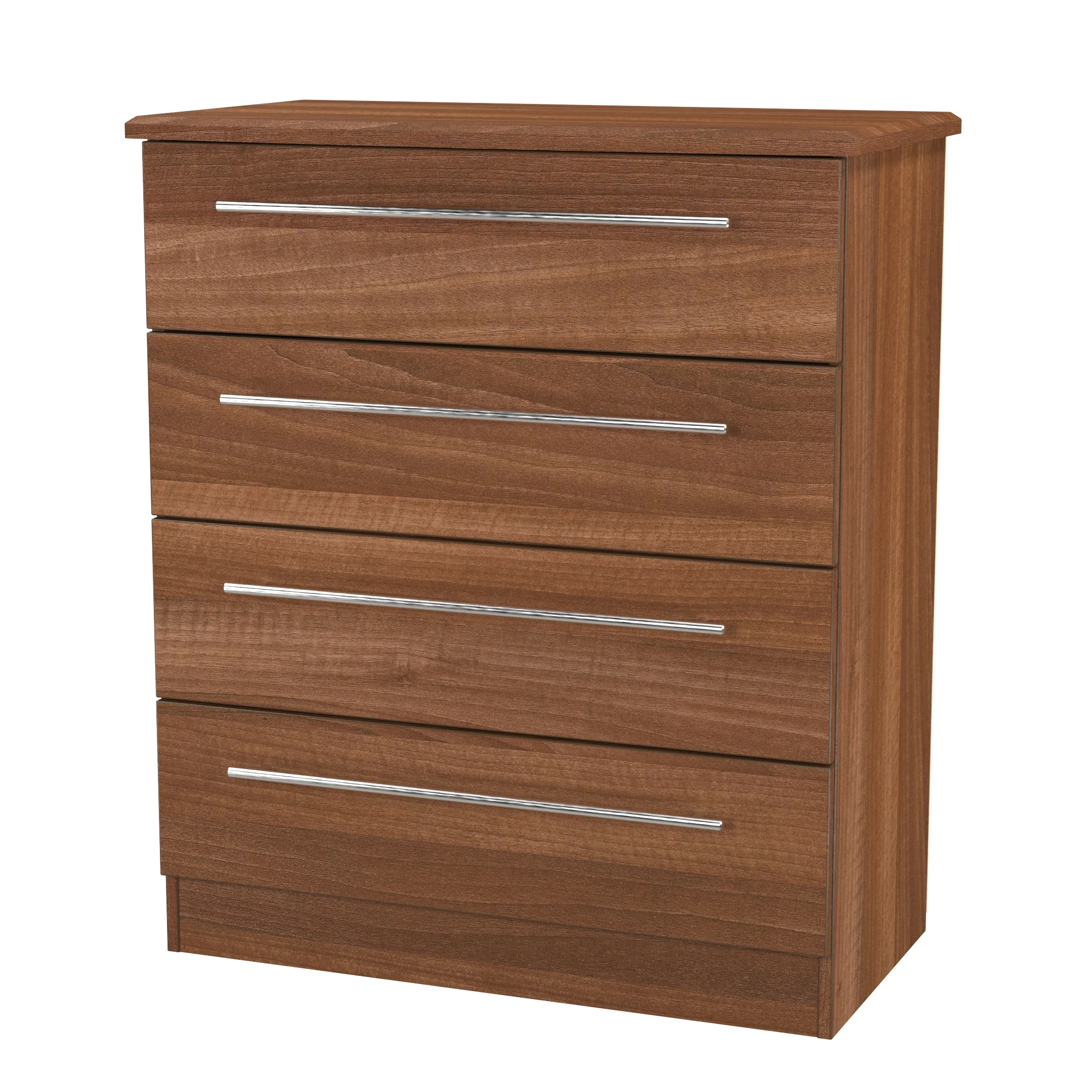 Sofia Ready Assembled 4 Drawer Chest in Noche Walnut - Image 4