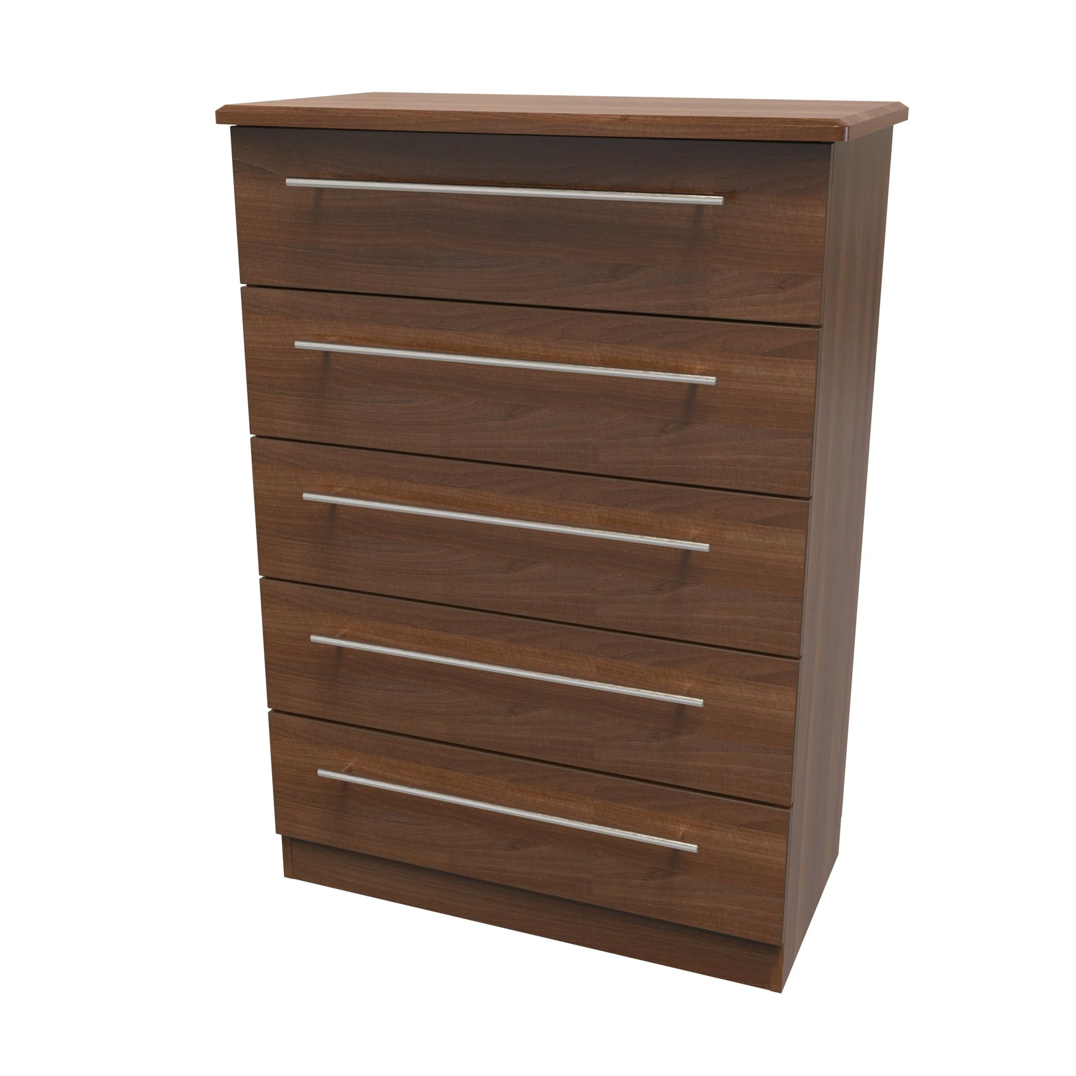 Sofia Ready Assembled 5 Drawer Chest in Noche Walnut - Image 3