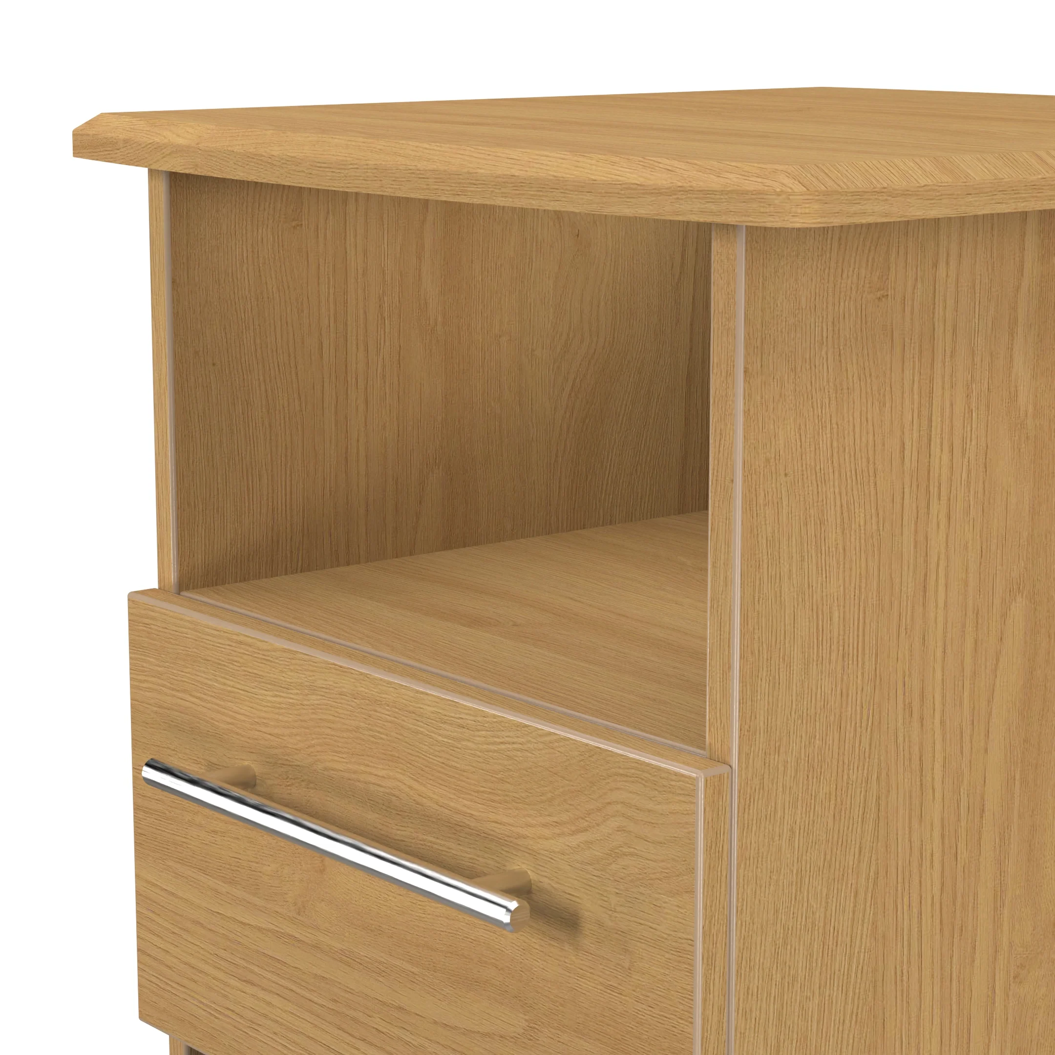 Sofia Ready Assembled Bottom Drawer Lamp Table in Modern Oak - Image 5