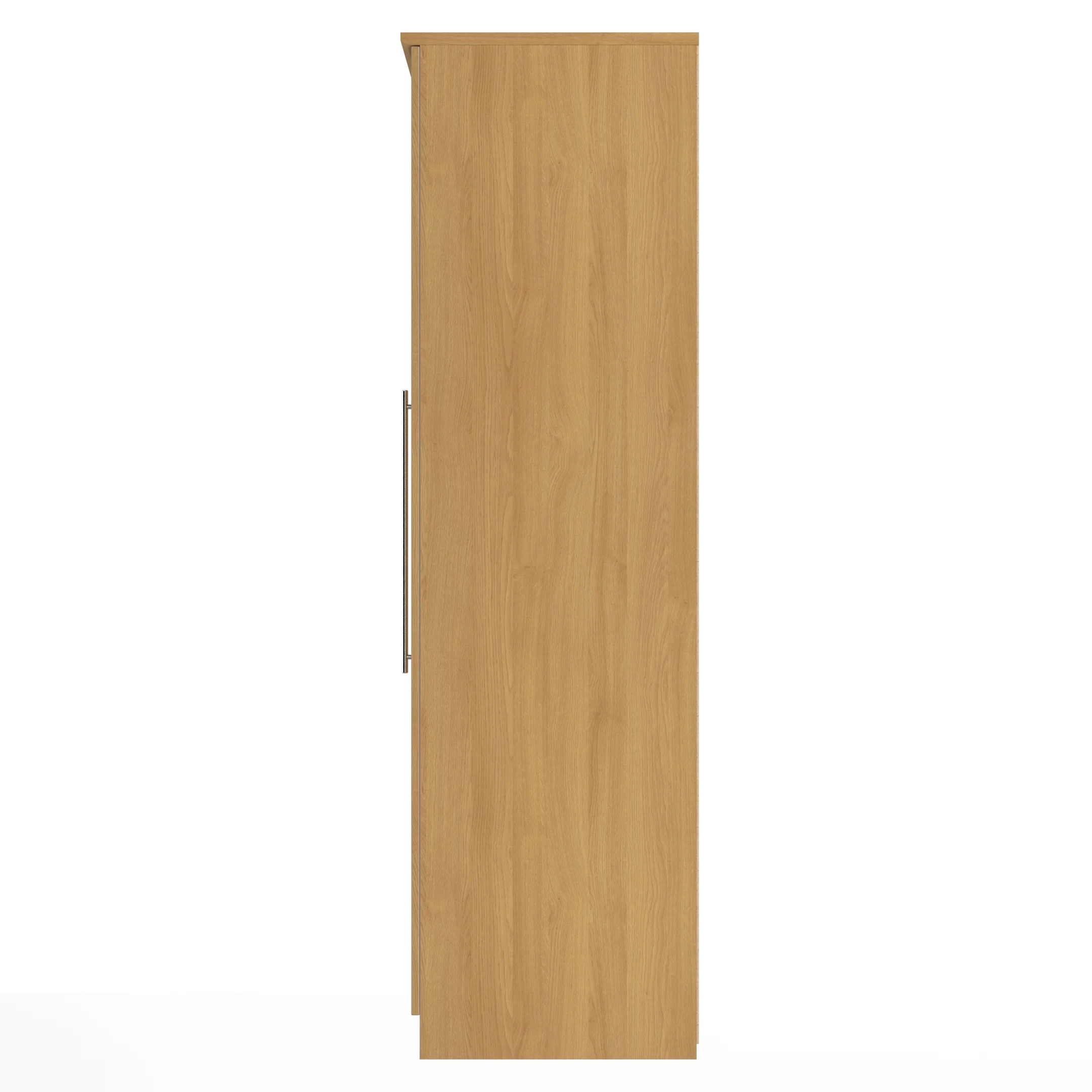 Sofia Ready Assembled Triple Mirror Wardrobe in Modern Oak - Image 3
