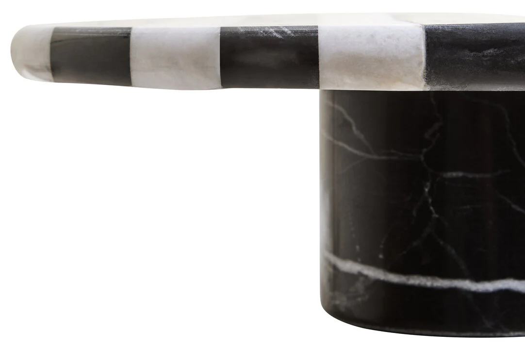 Soma Large Black and White Marble Cake Stand - Image 4