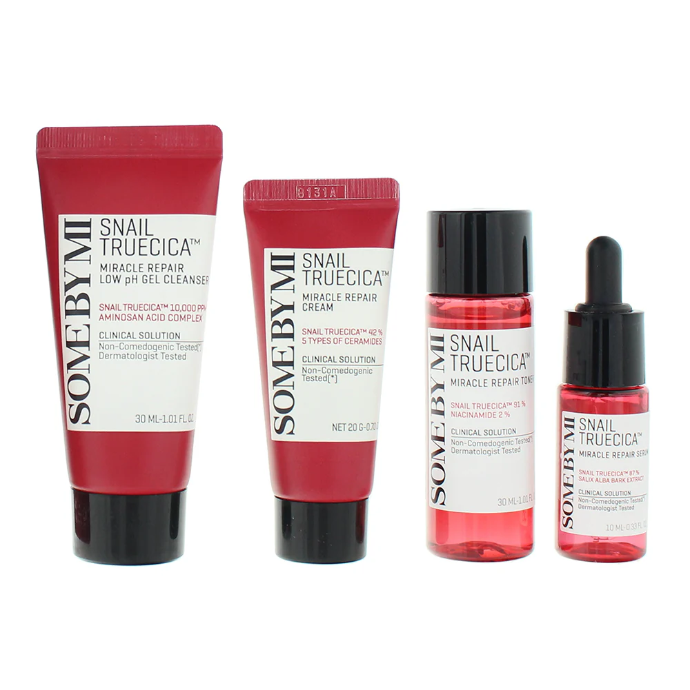 Some By Mi Snail Truecica 4 Piece Gift Set: Cleansing Gel 30ml - Toner 30ml - Serum 10ml, And Cream 20g. - Image 2