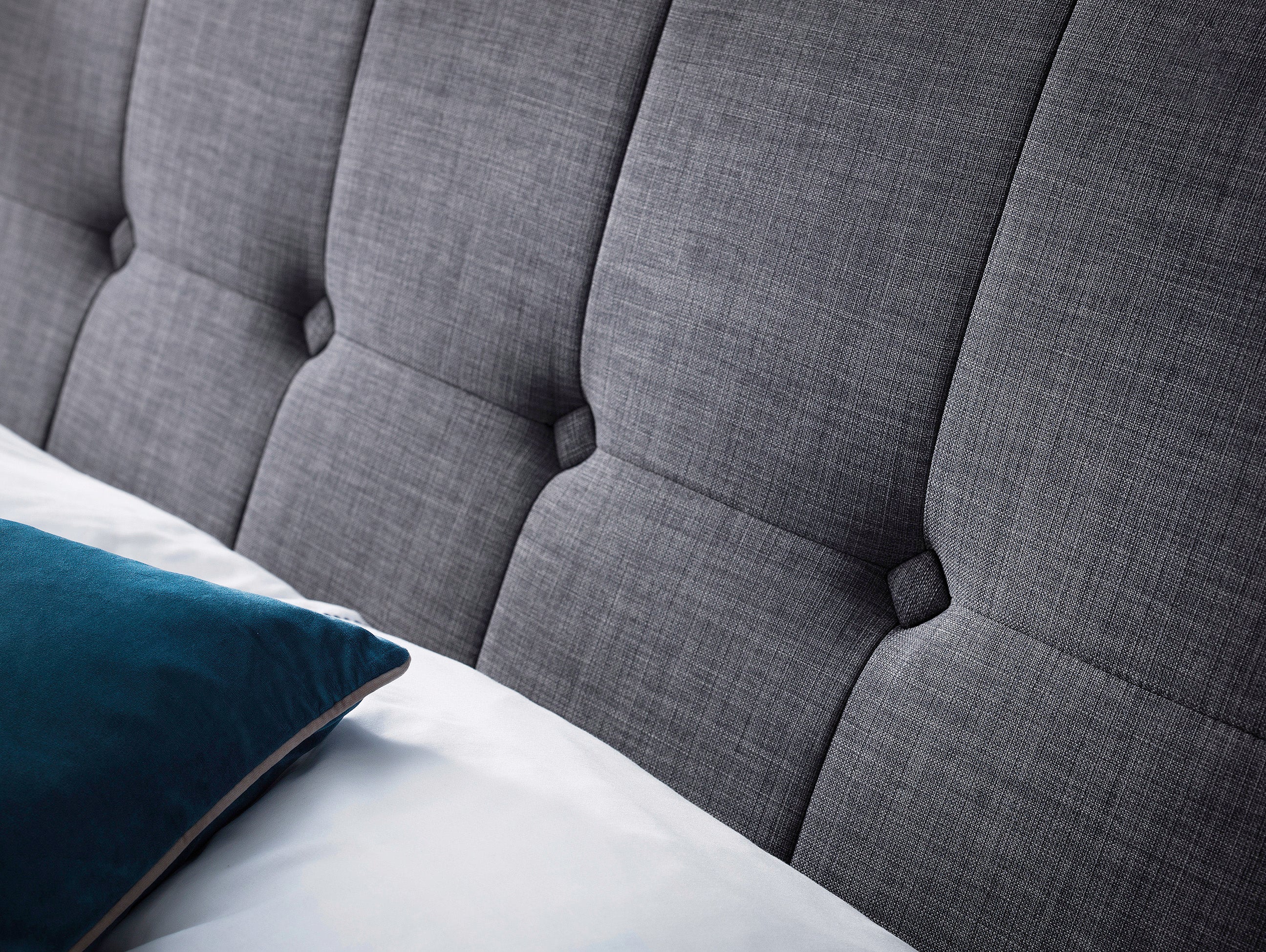 Sorrento Ottoman Storage 150cm King Bed - Slate Linen - Image 4