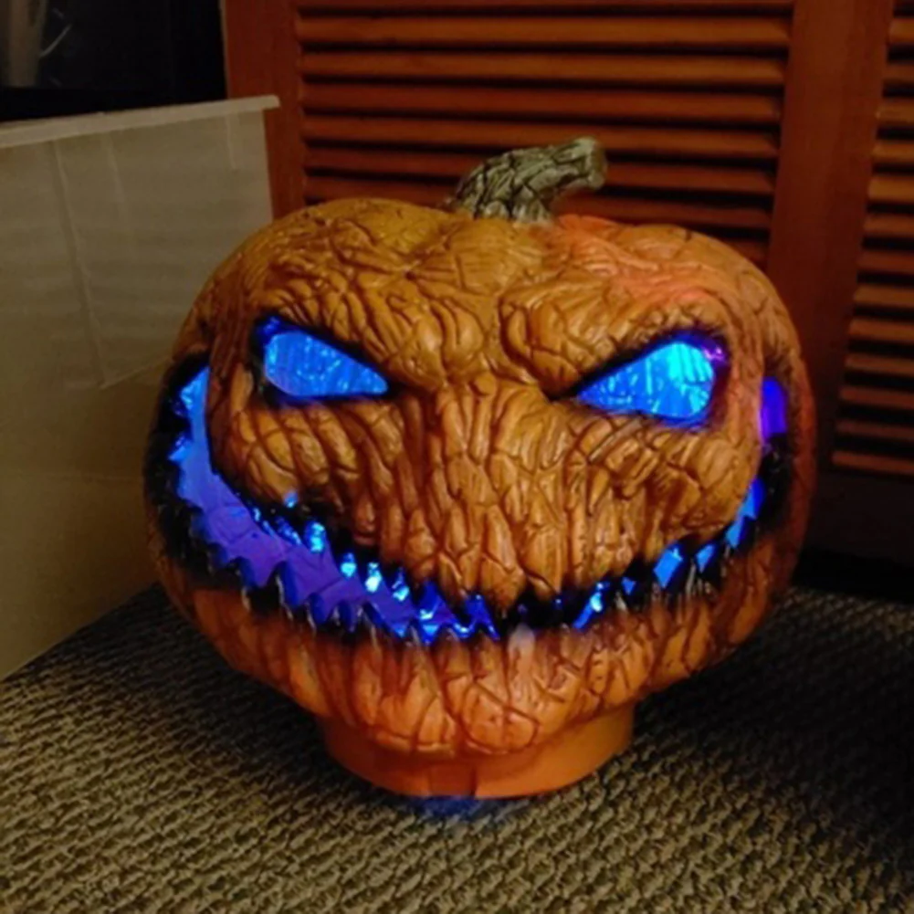 Spooky LED Light Up Pumpkin for Halloween Decoration - Image 2