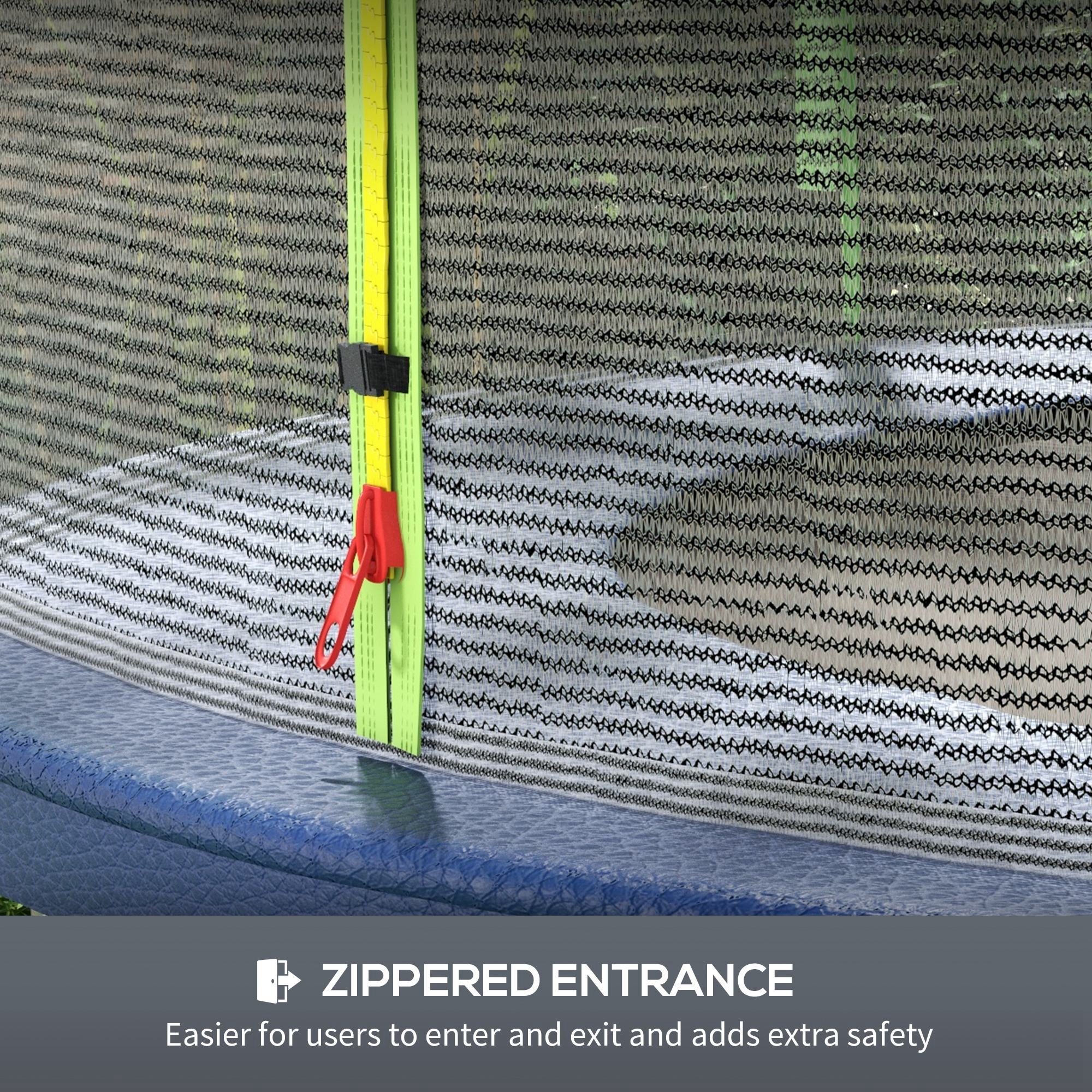SPORTNOW 10ft Trampoline Net Replacement Safety Net With Zipped Door - Image 13