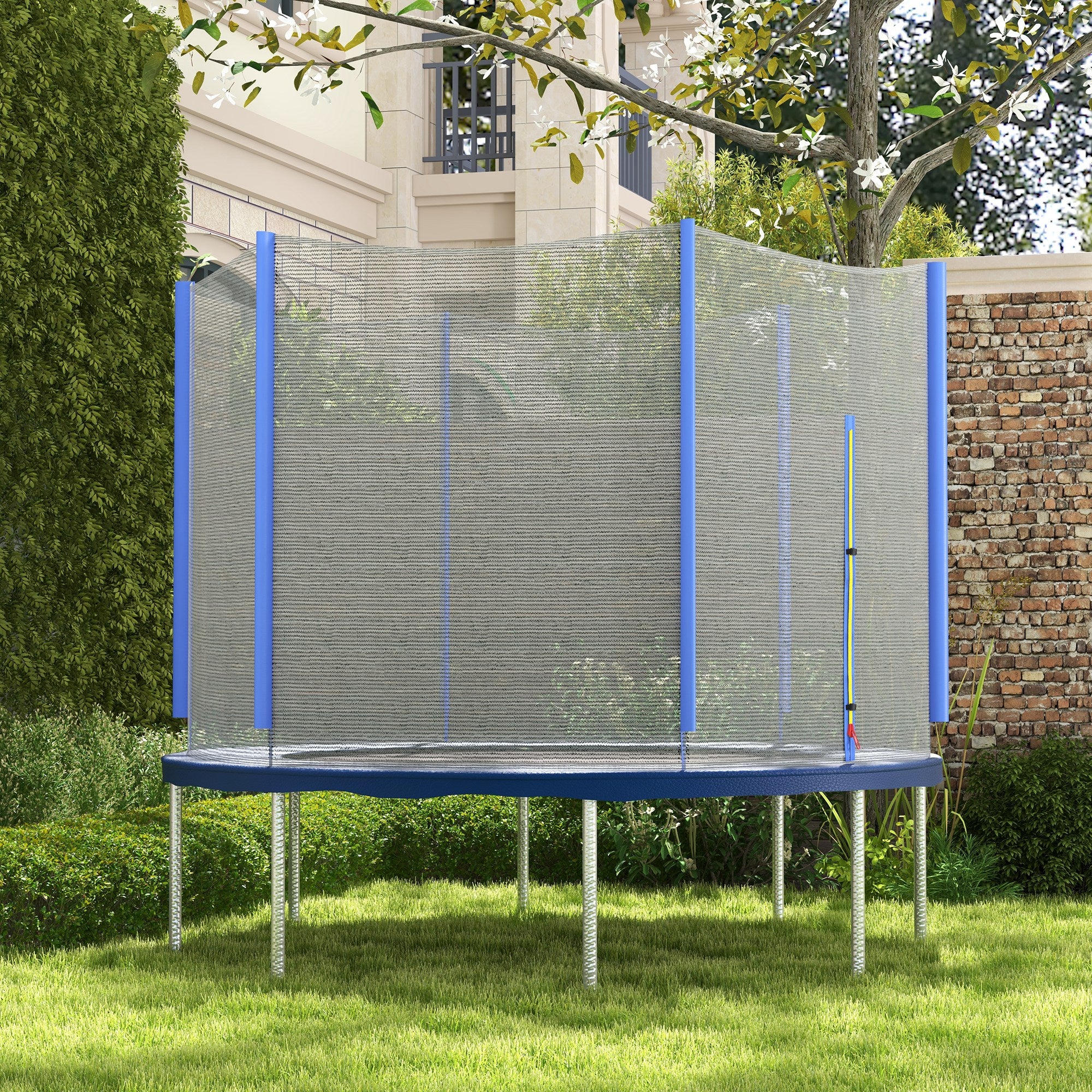 SPORTNOW 10ft Trampoline Net Replacement Safety Net With Zipped Door - Image 2