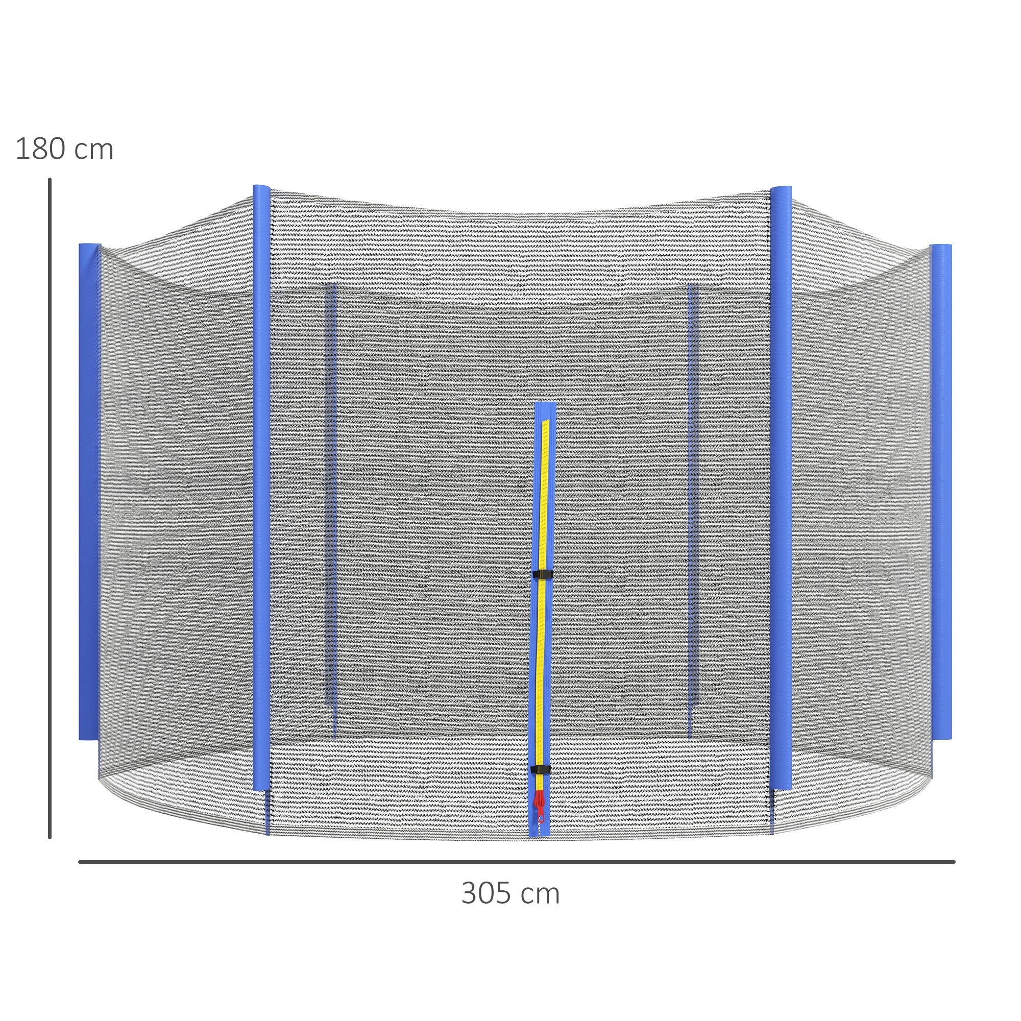 SPORTNOW 10ft Trampoline Net Replacement Safety Net With Zipped Door - Image 5