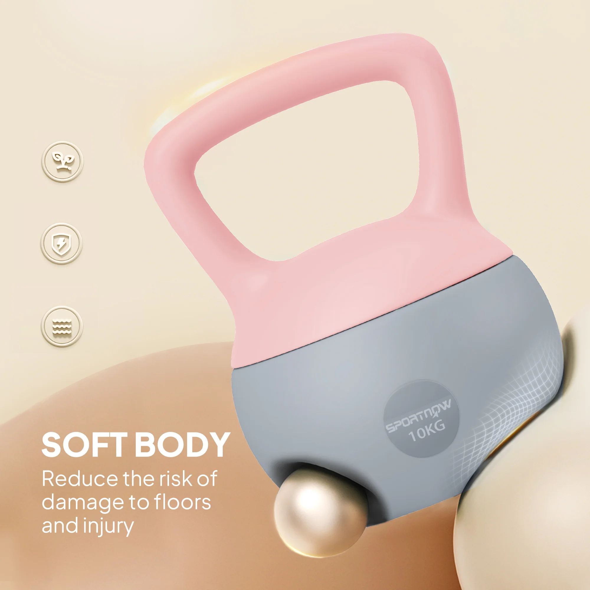 SPORTNOW 10KG Kettlebell With Soft Body And Non-Slip Handle - Image 12