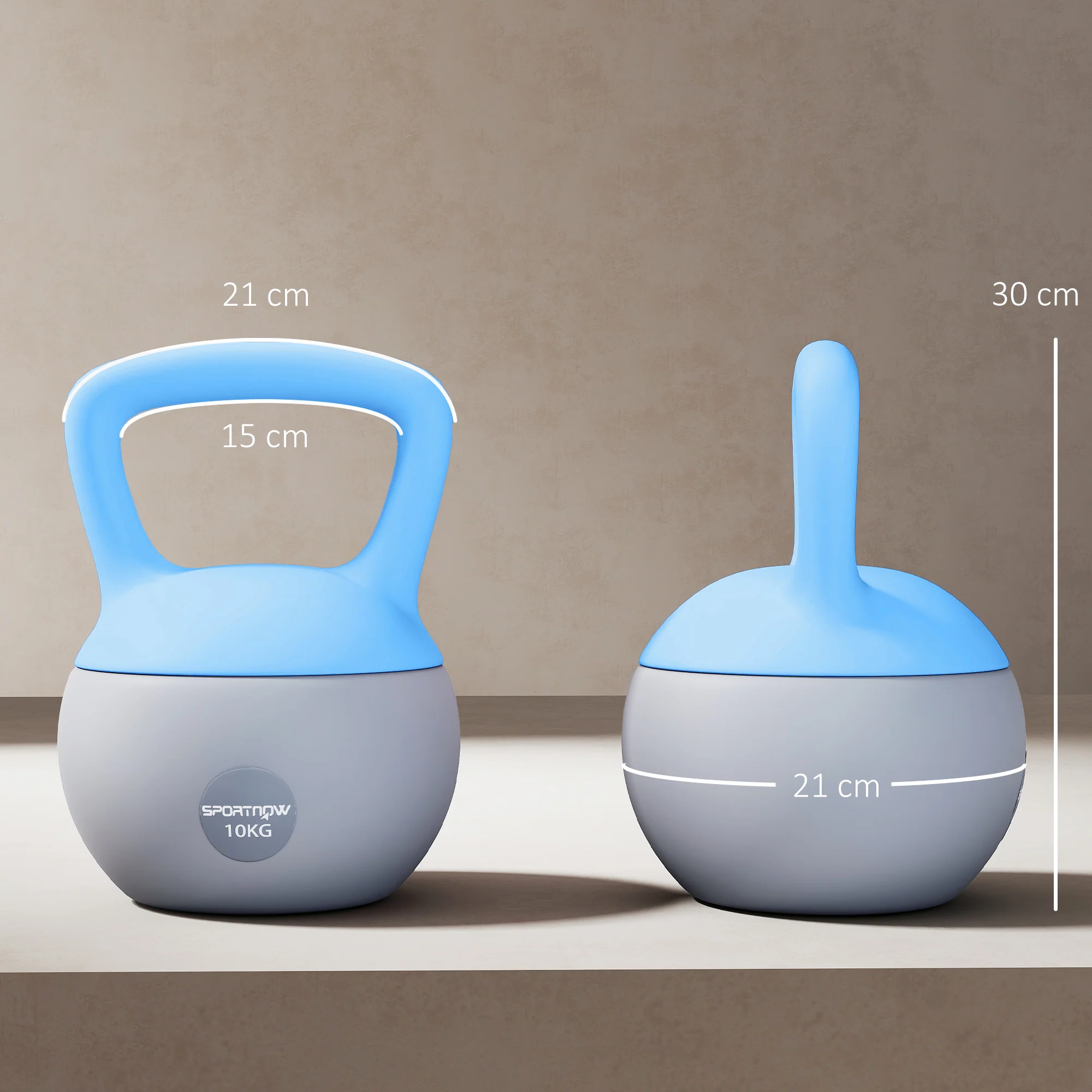 SPORTNOW 10KG Kettlebell With Soft Body And Non-Slip Handle - Image 5