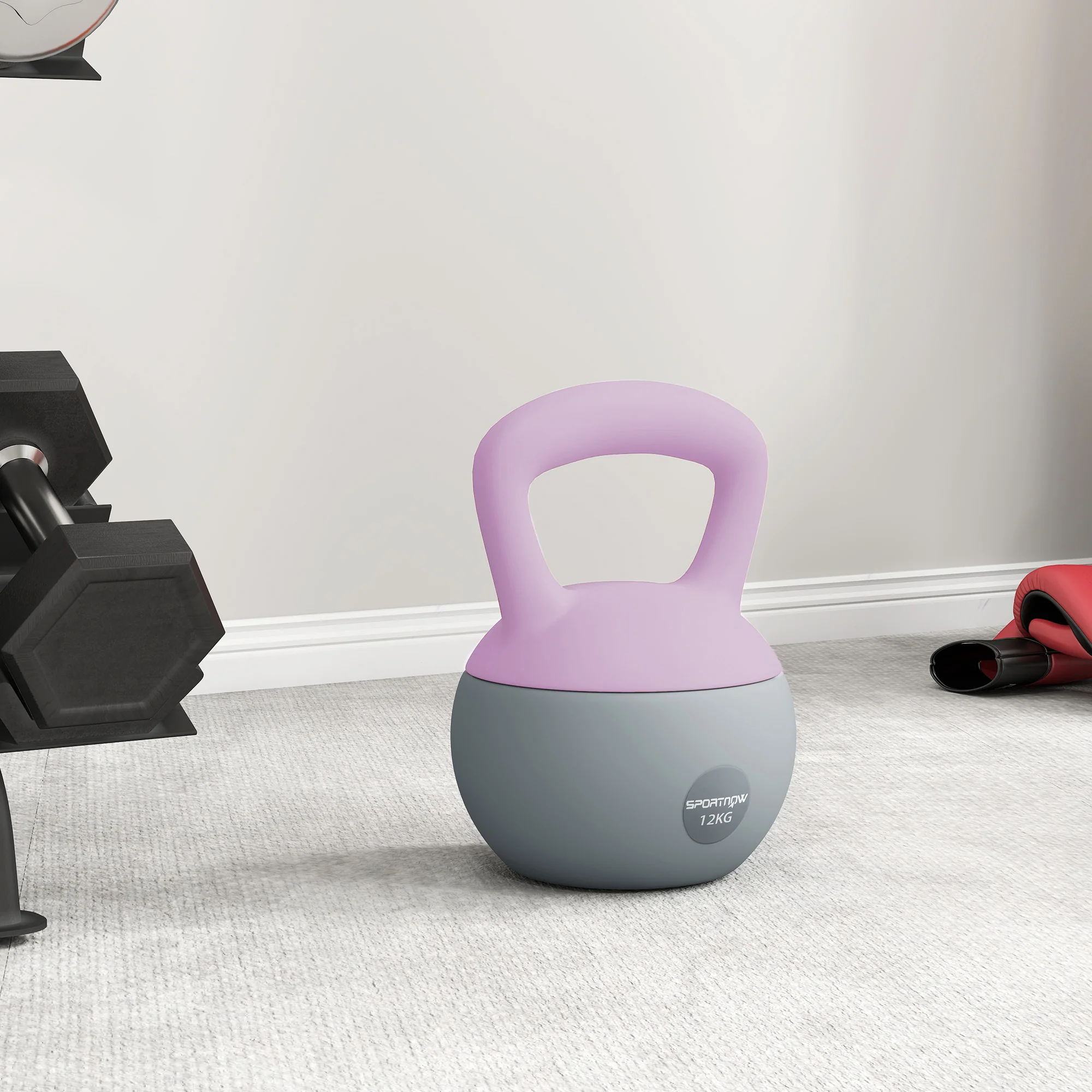 SPORTNOW 12KG Kettlebell With Soft Body And Non-Slip Handle - Image 25