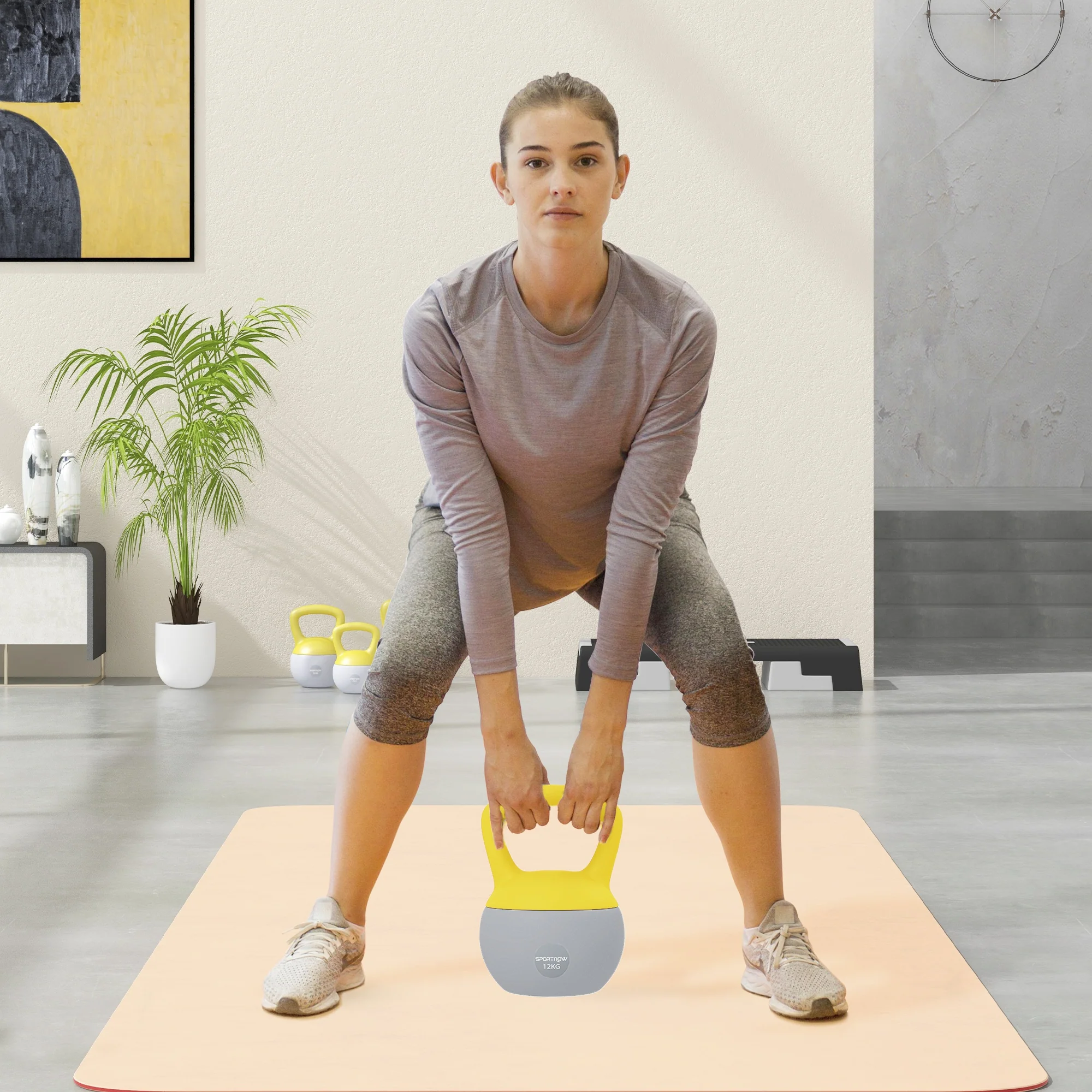 SPORTNOW 12KG Kettlebell With Soft Body And Non-Slip Handle - Image 29