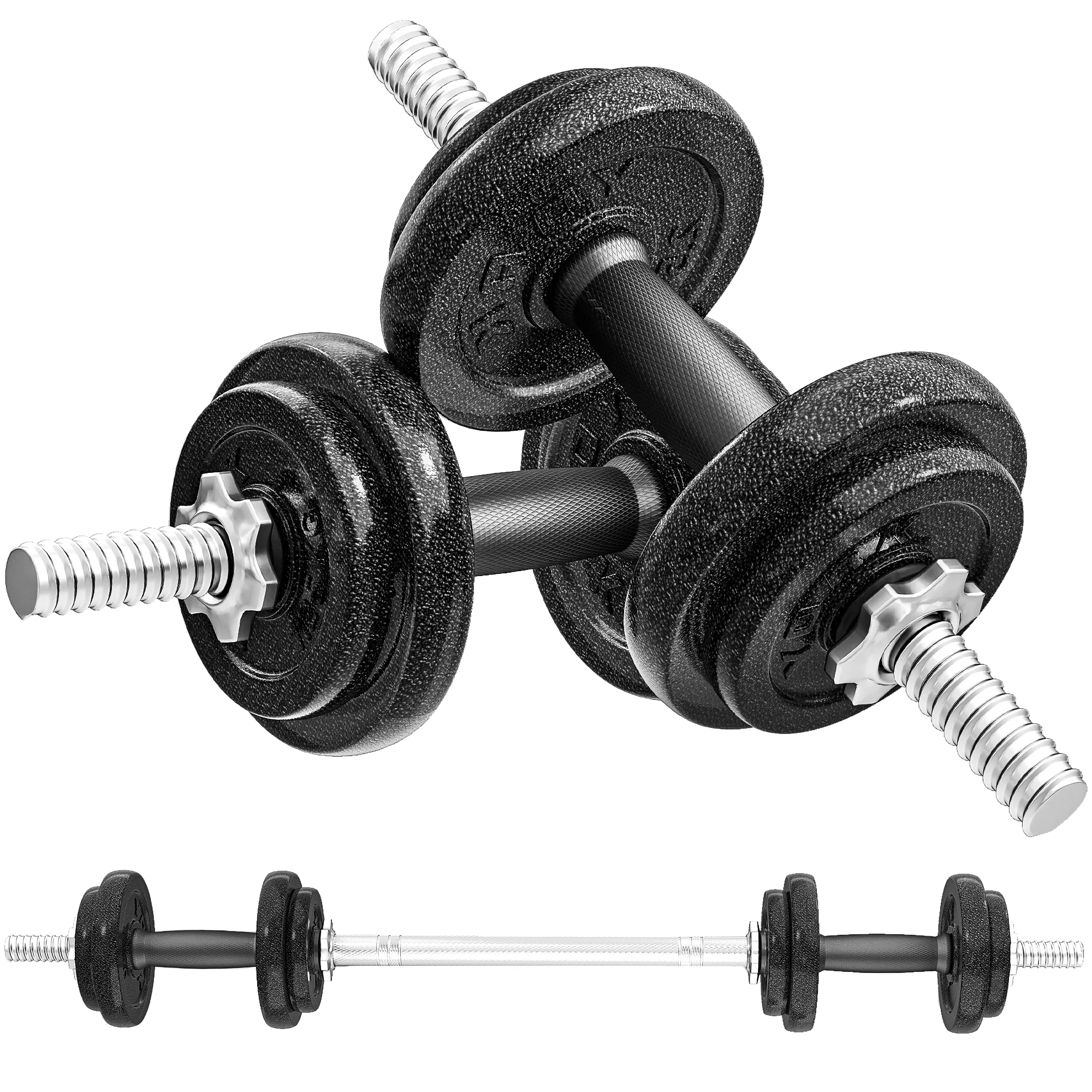SPORTNOW 2-in-1 Adjustable Dumbbells Set, Weights Dumbbells Set
