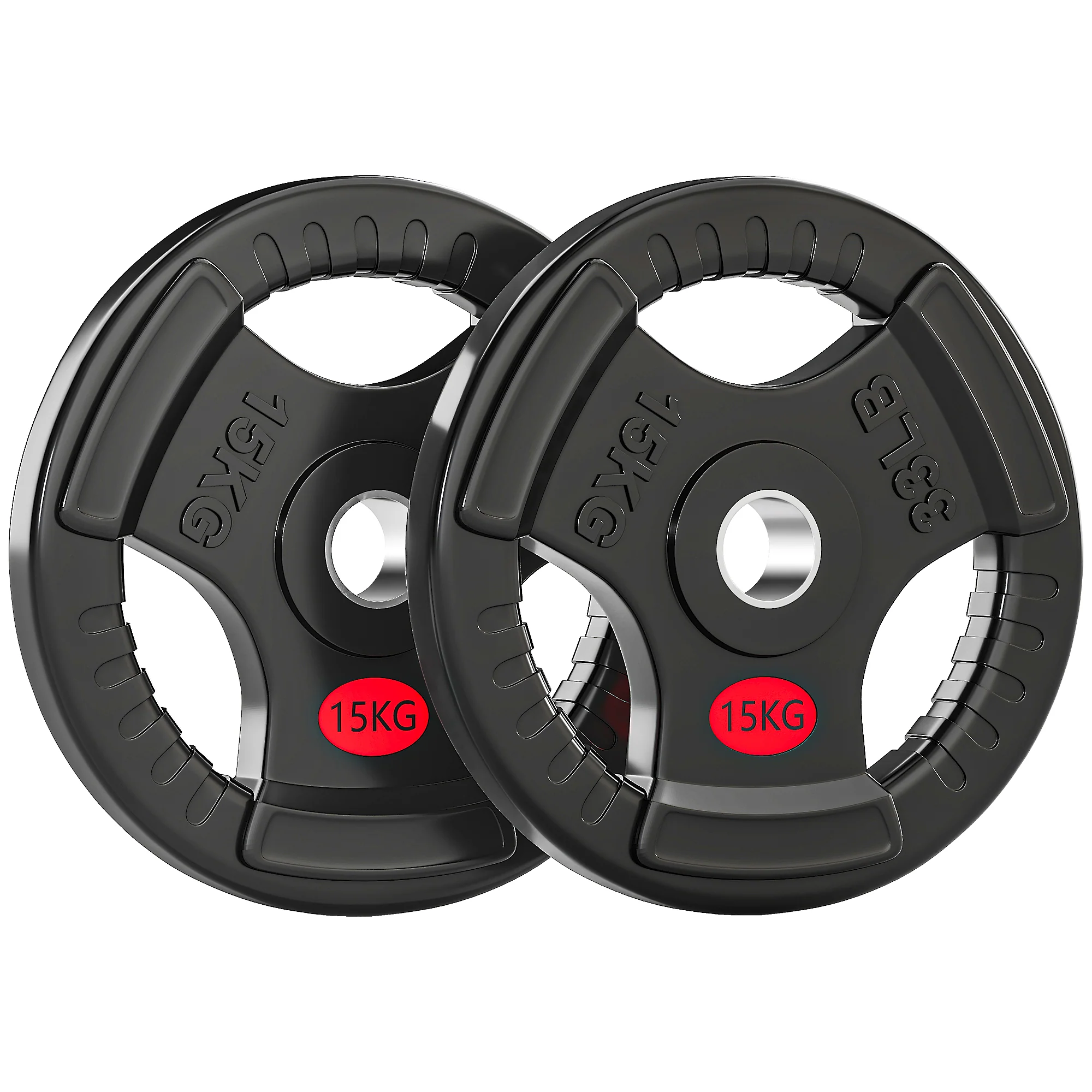 SPORTNOW 2 x Olympic Weight Plates, Weight Plate Discs with Tri-Grips - Image 28