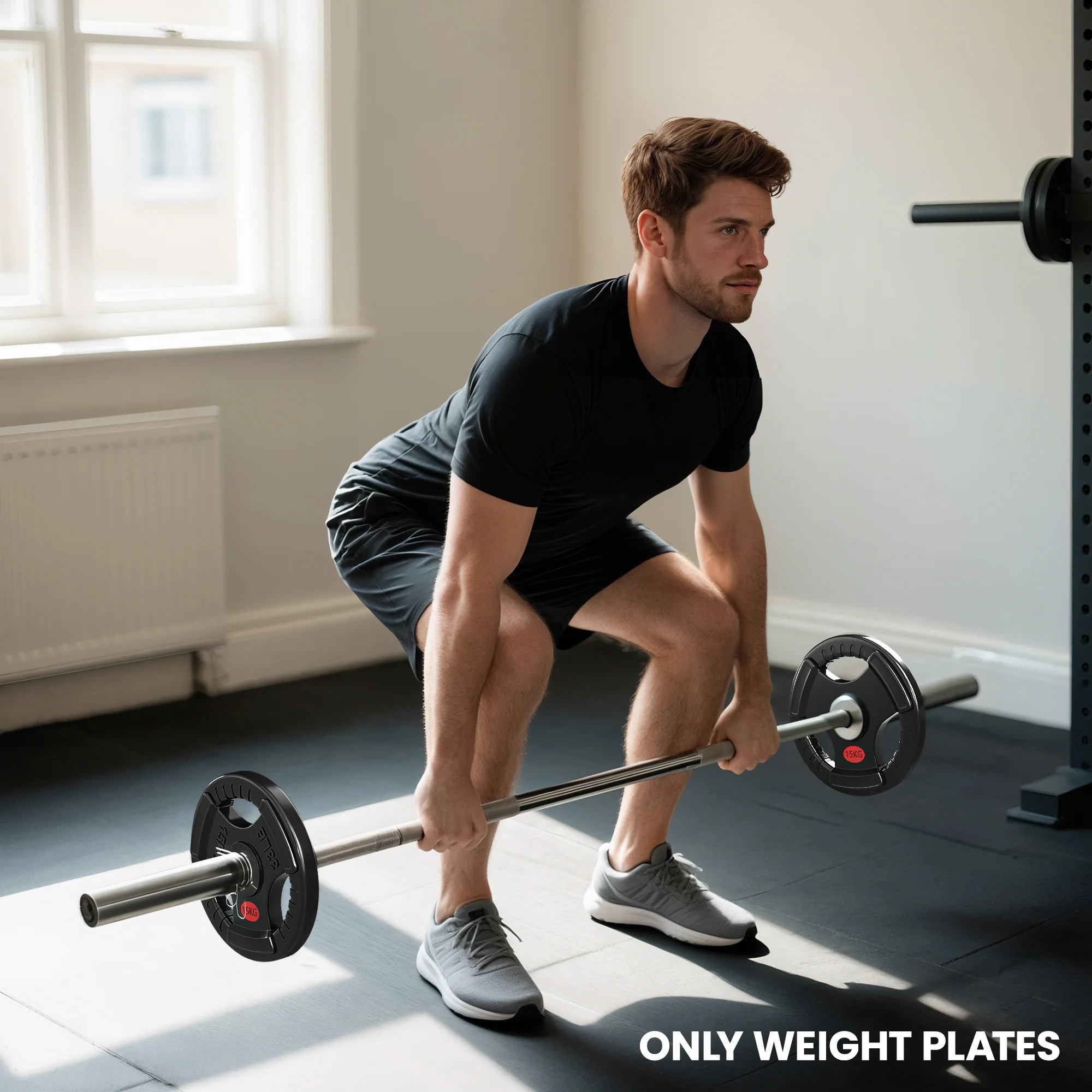 SPORTNOW 2 x Olympic Weight Plates, Weight Plate Discs with Tri-Grips - Image 36