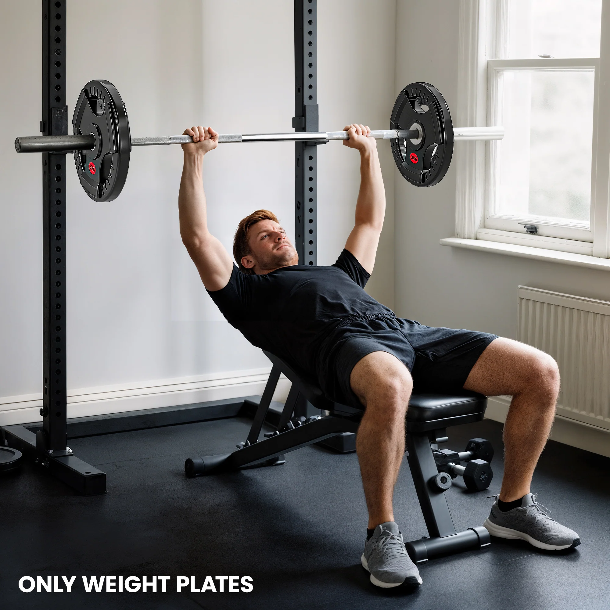 SPORTNOW 2 x Olympic Weight Plates, Weight Plate Discs with Tri-Grips - Image 44