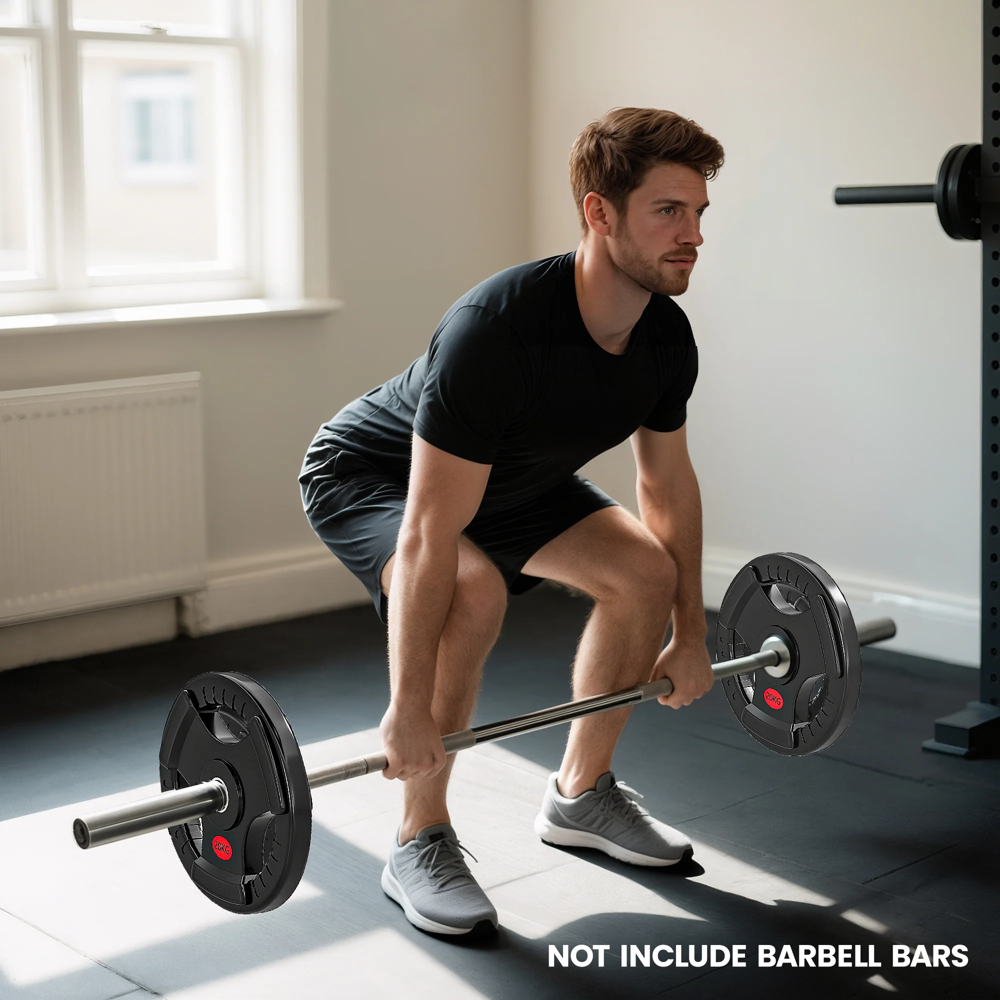 SPORTNOW 2 x Olympic Weight Plates, Weight Plate Discs with Tri-Grips - Image 45
