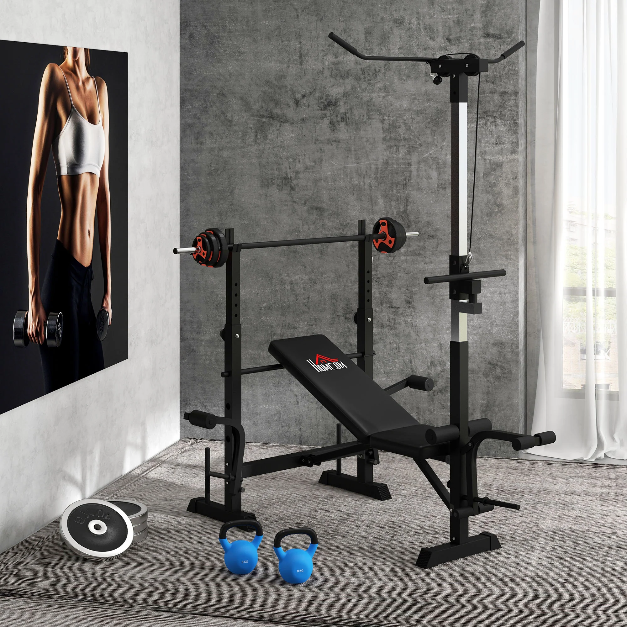 SPORTNOW 20kg Adjustable Barbell Weights Set For Home Gym Strength Training - Image 9